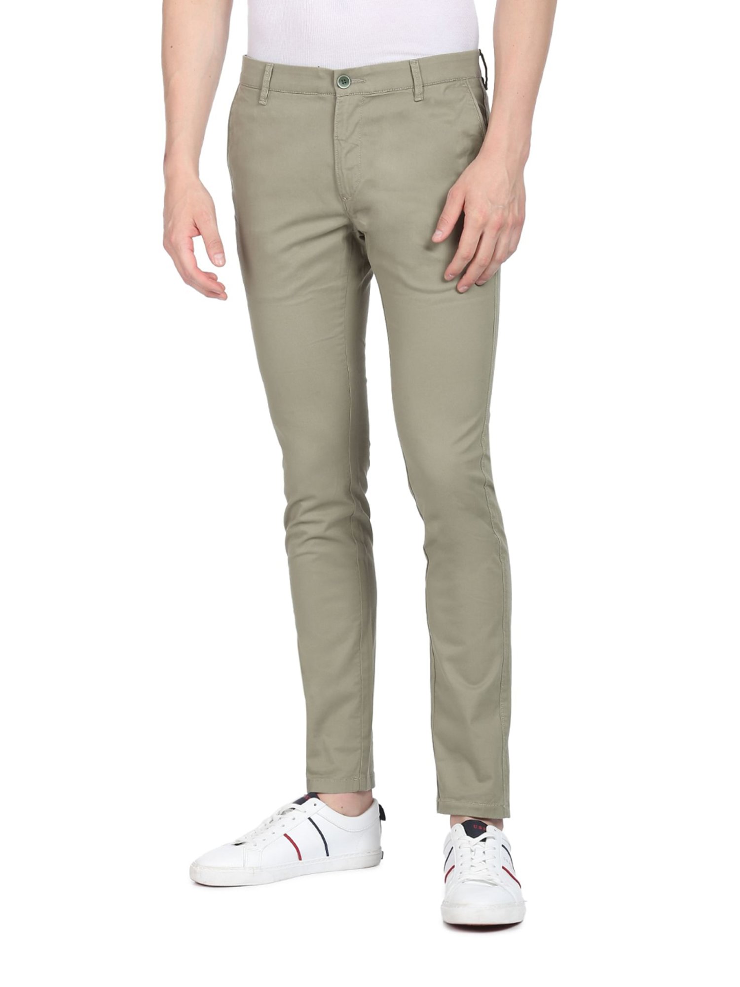Buy WES Casuals by Westside Light Olive SlimFit Chinos Online at best  price at TataCLiQ
