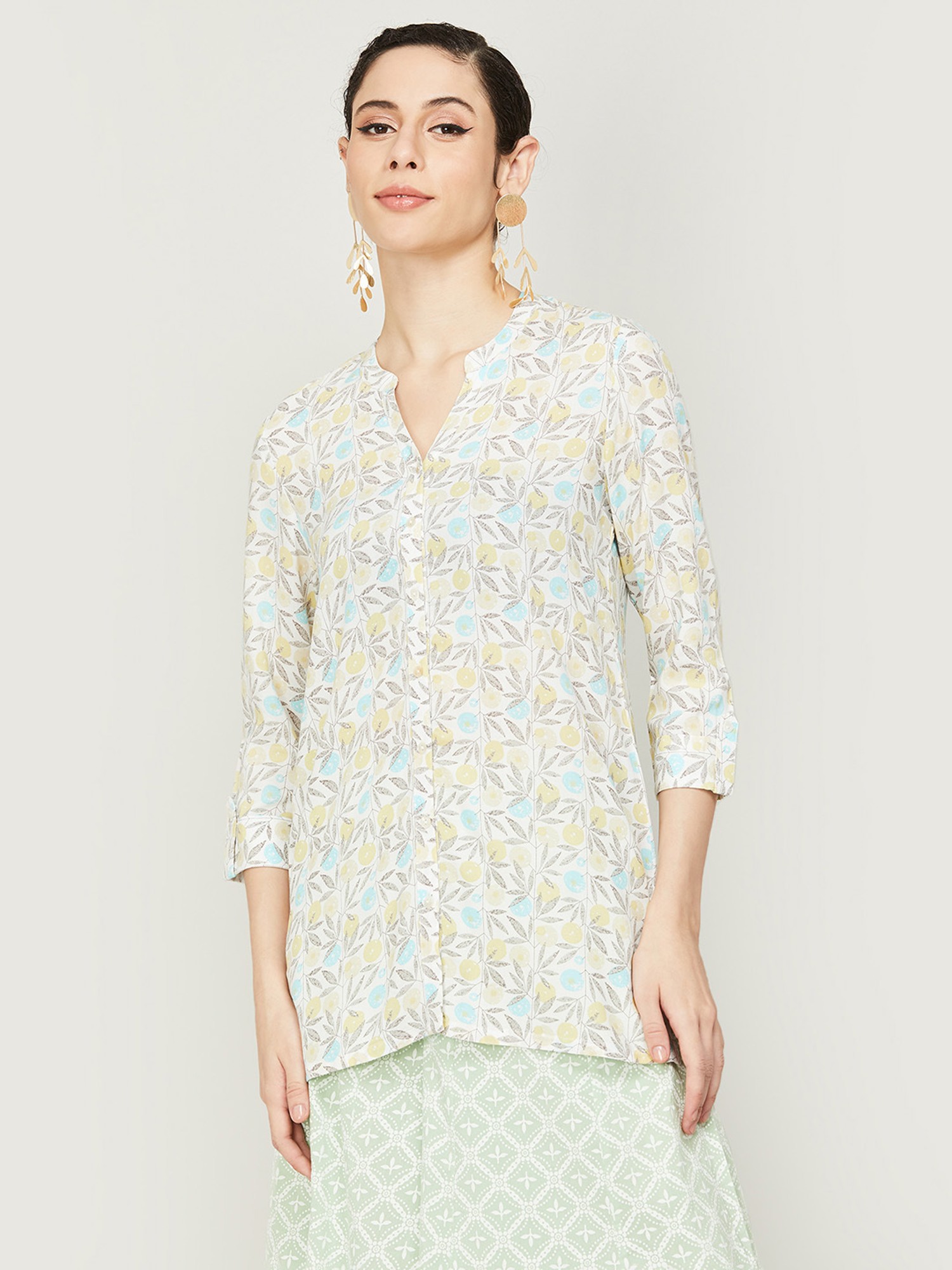 Buy Bombay Paisley Off White Floral Printed Off-Shoulder Dress from Westside