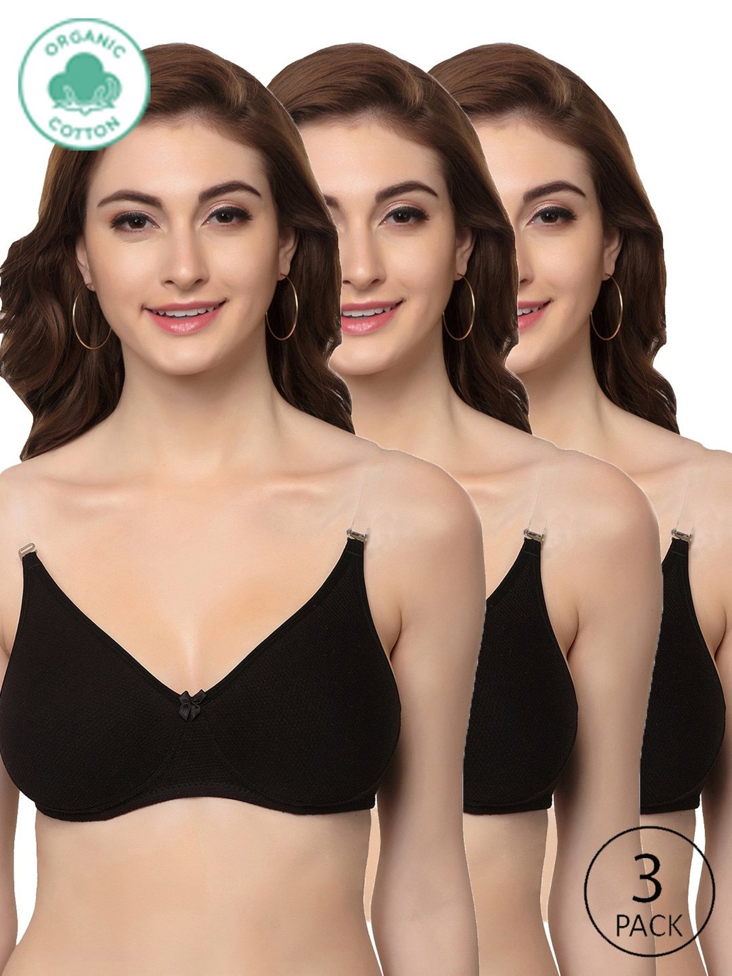 Inner Sense Organic Cotton Padded Underwired Strapless and Backless Bra