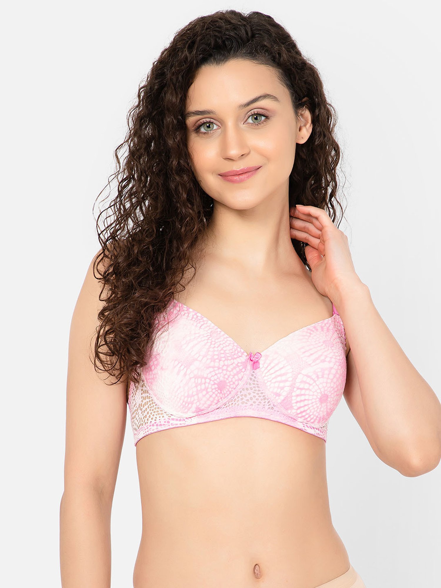 Buy Clovia White Padded Demi Cup Bra for Women's Online @ Tata CLiQ