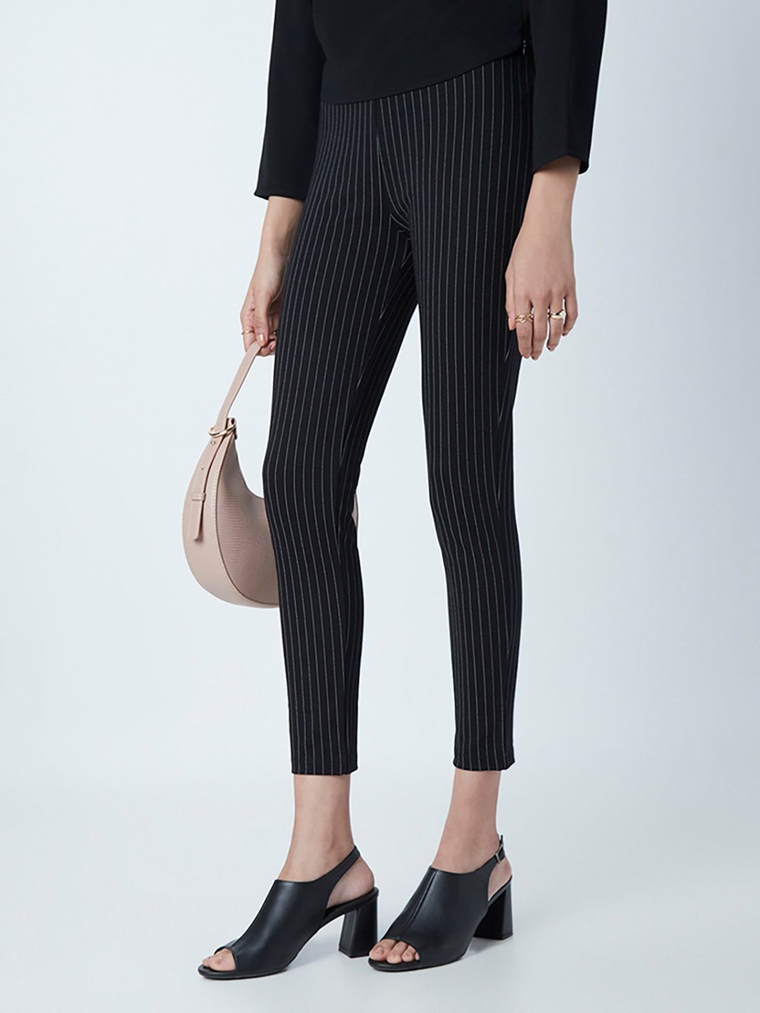 ASOS DESIGN Hourglass tailored smart tapered trousers in black  ASOS