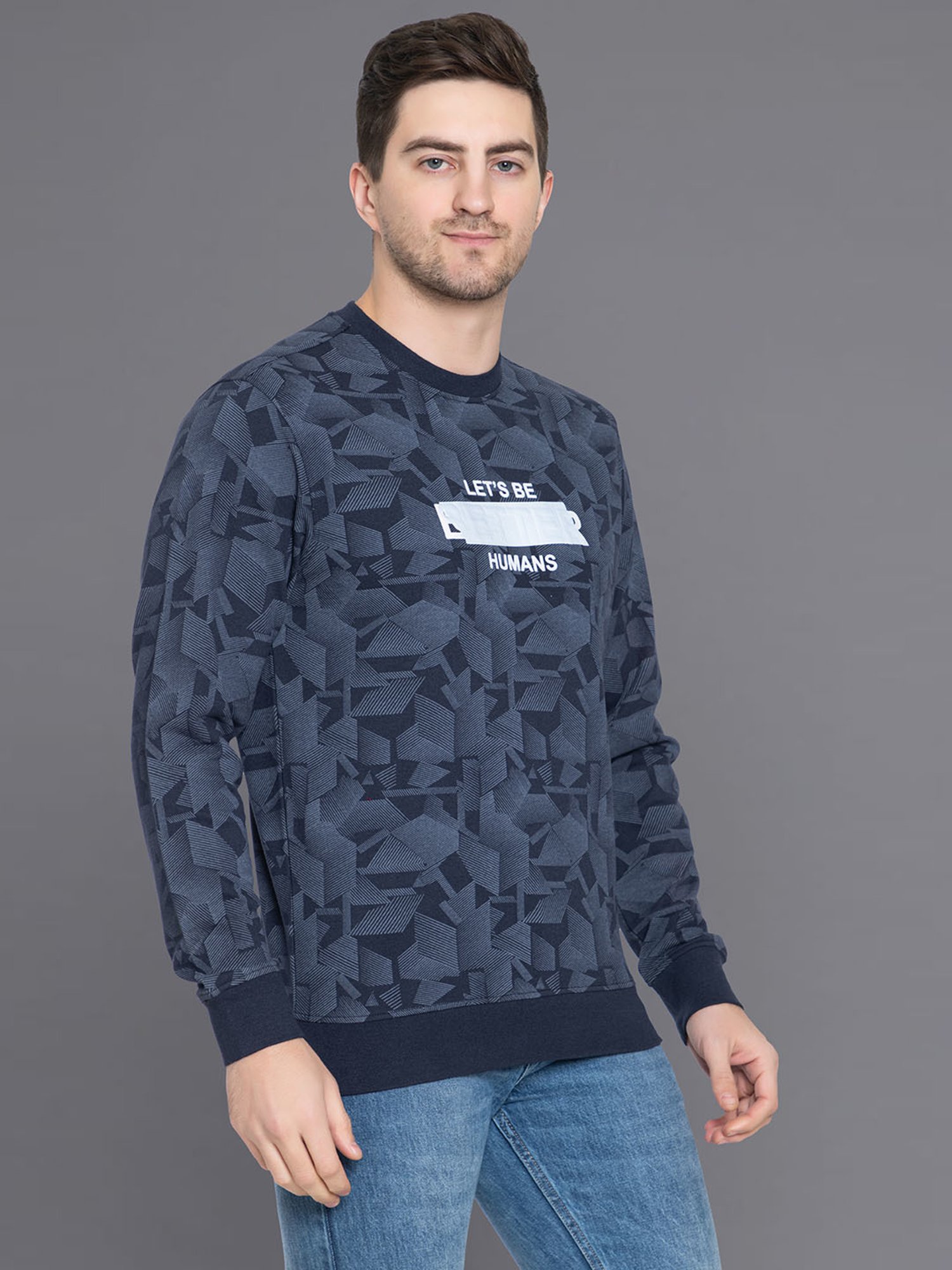 Human Made Printed S/S Sweatshirt Navy