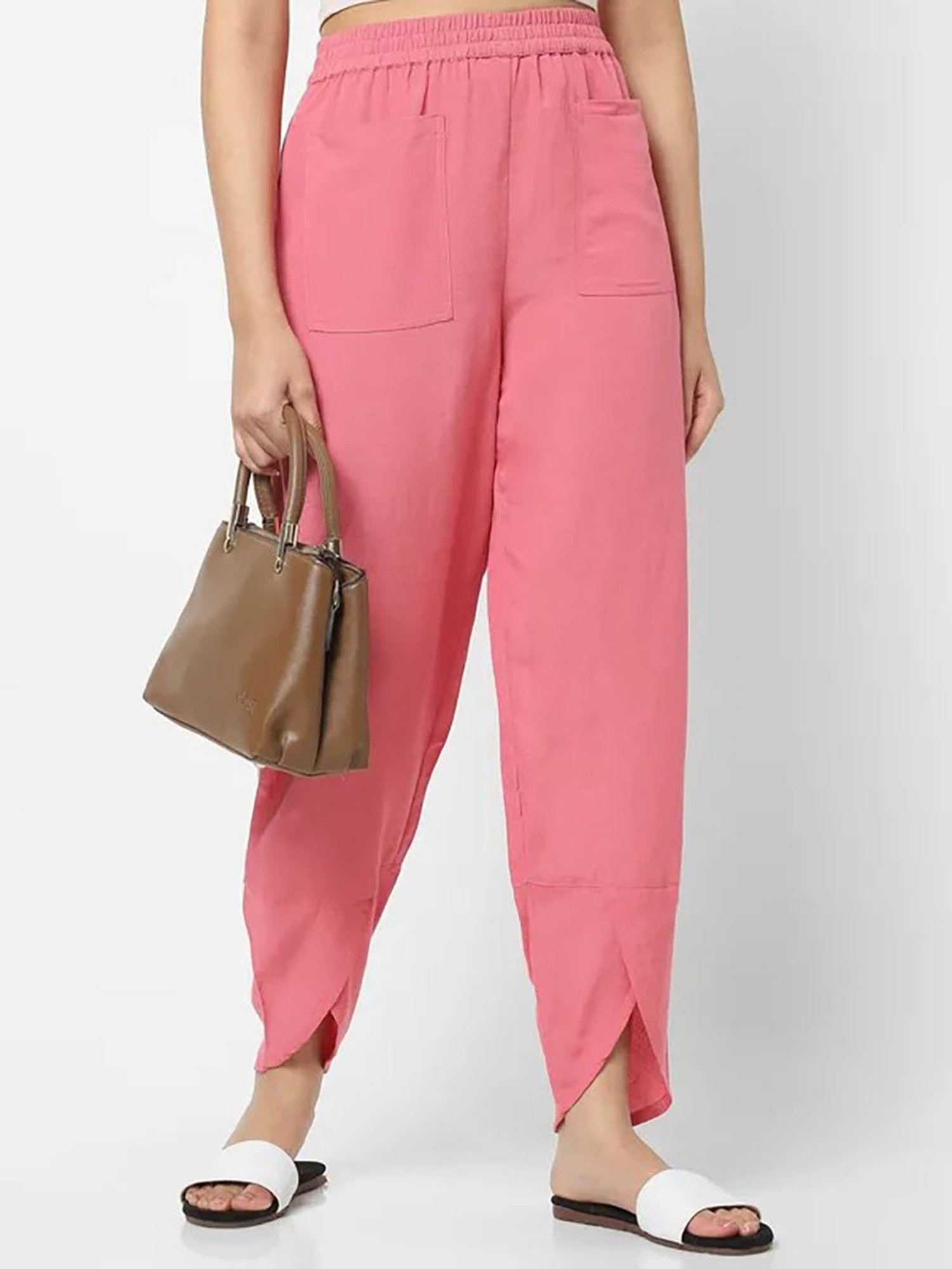 Buy Mystere Paris Pink Cotton Lounge Pants for Women Online @ Tata CLiQ