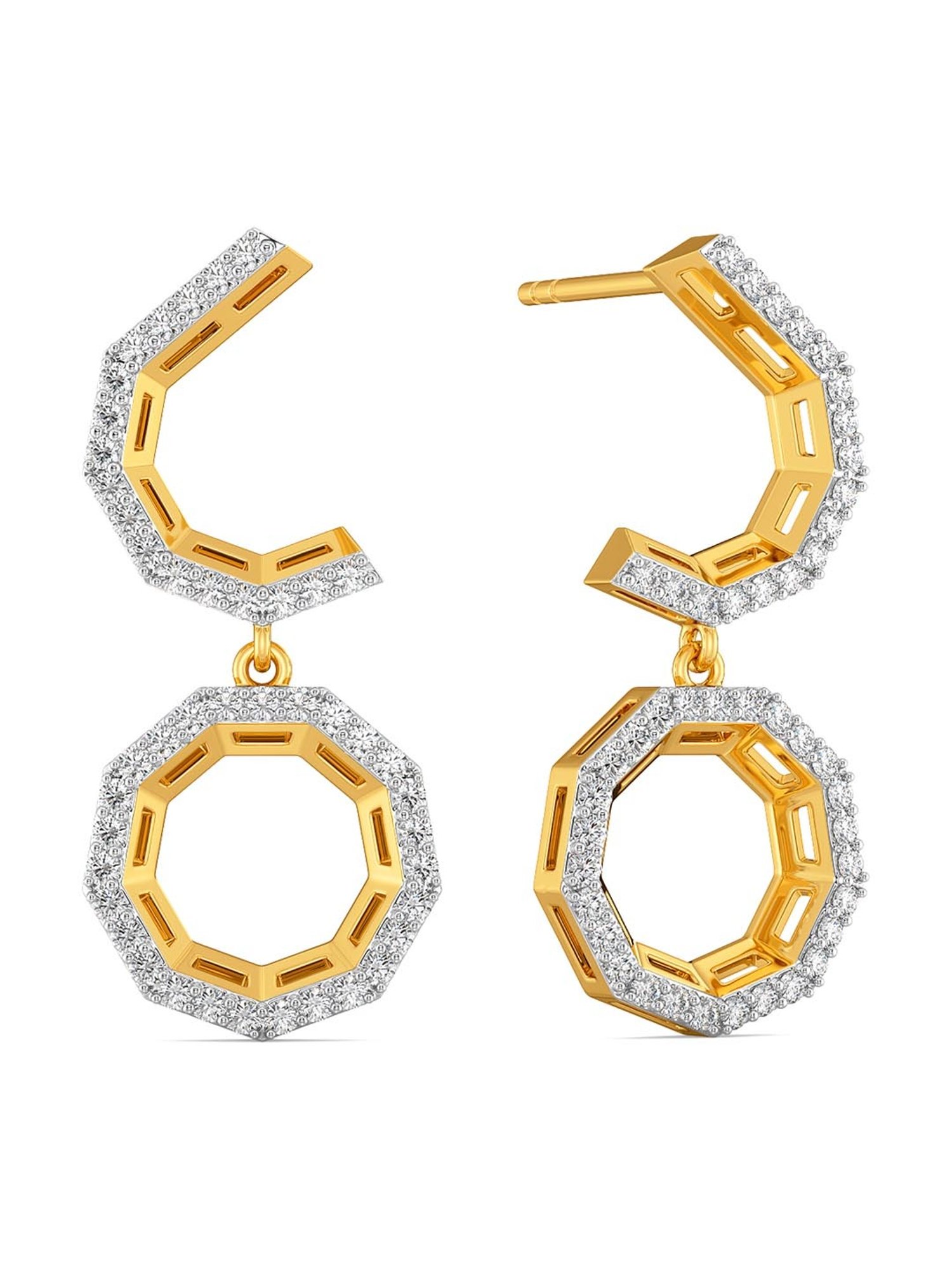 Buy Yellow Gold Earrings for Women by Melorra Online