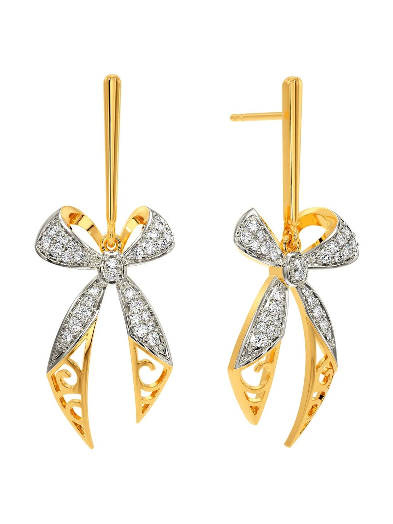 Buy Yellow Gold Earrings for Women by Melorra Online