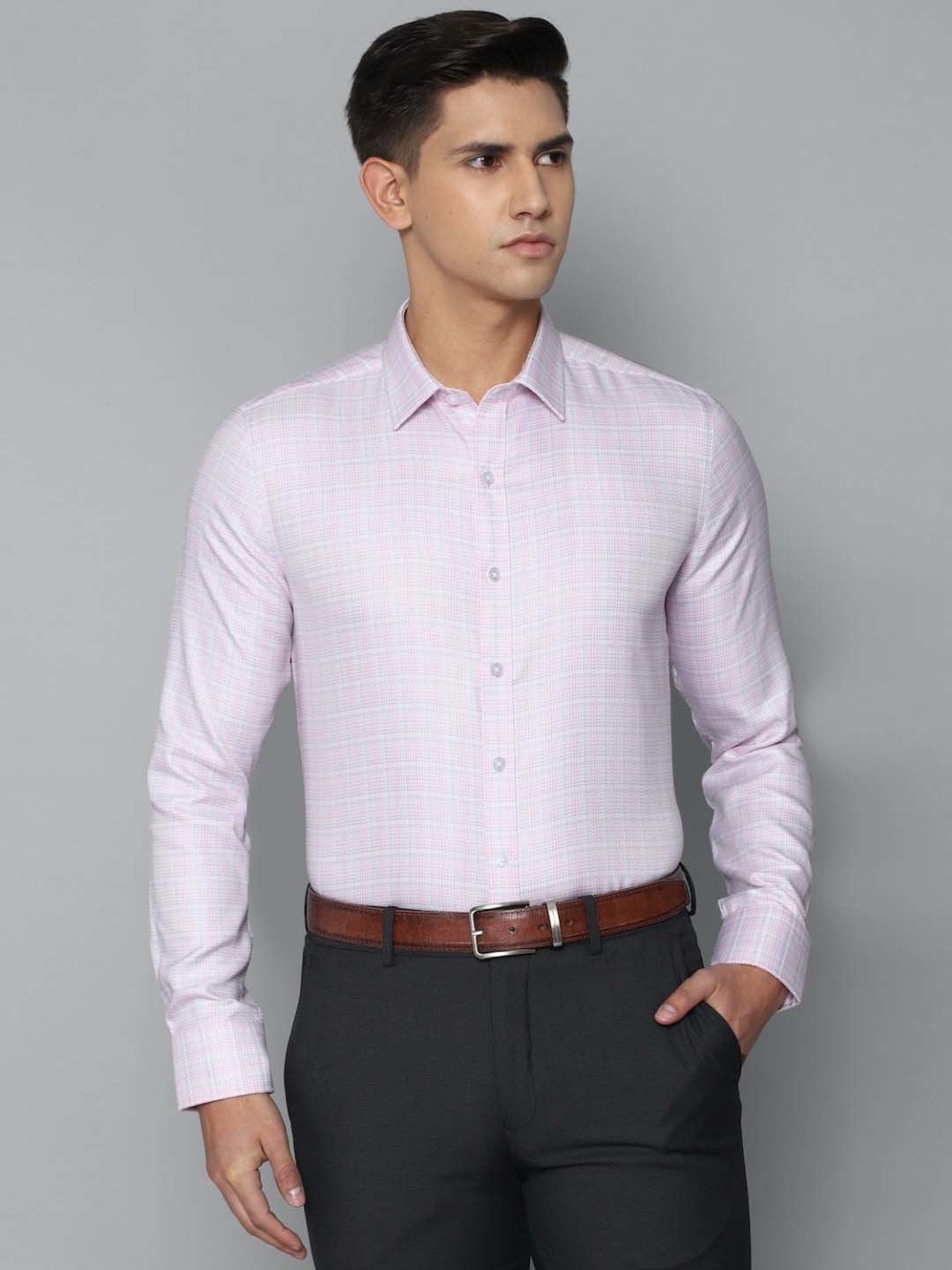 Buy Louis Philippe Grey Slim Fit Checks Three Piece Suit for Mens Online @  Tata CLiQ