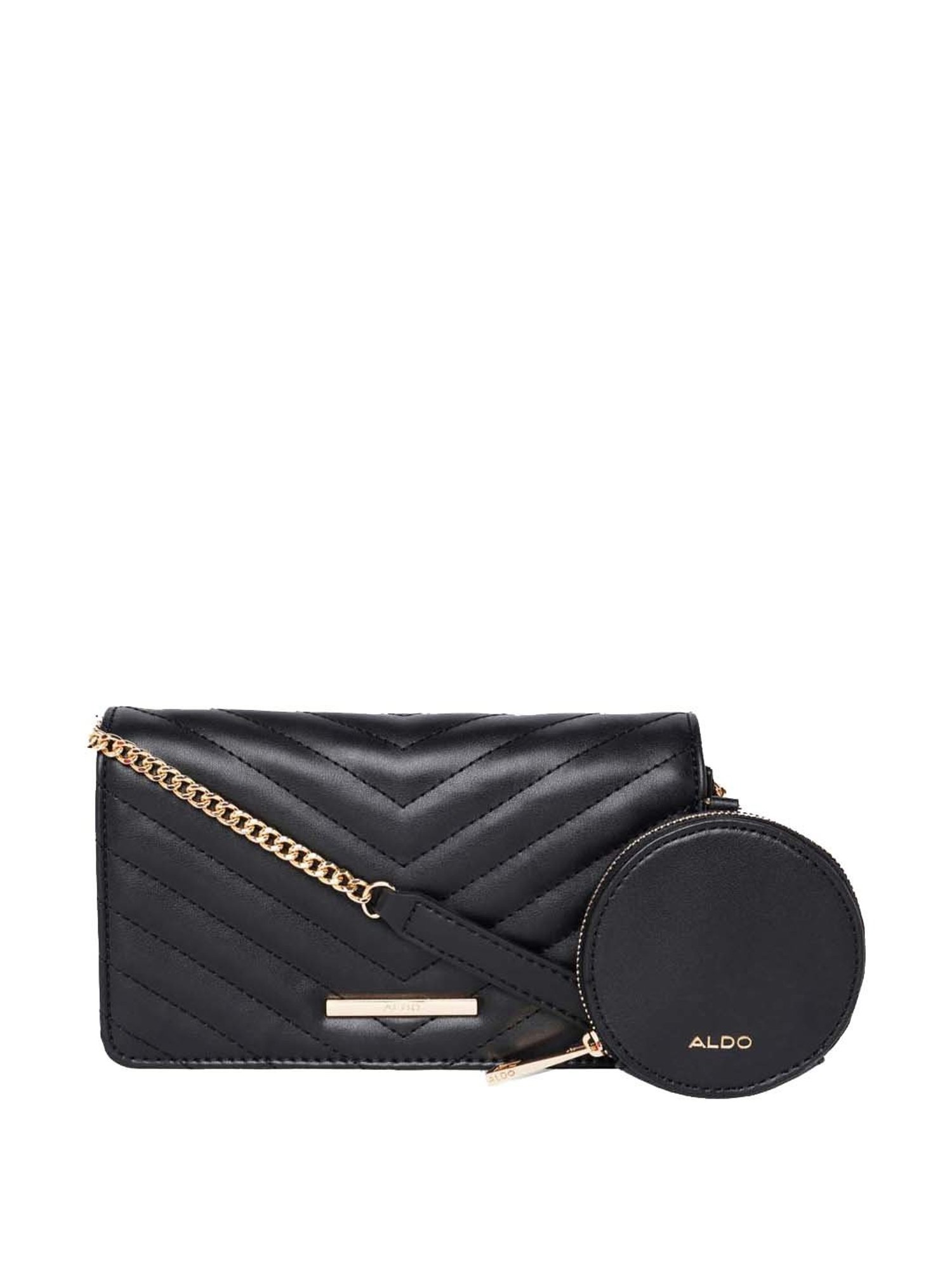 Buy Aldo ICONIPOUCH Black Textured Wallet With Keychain for Women Online At  Best Price @ Tata CLiQ