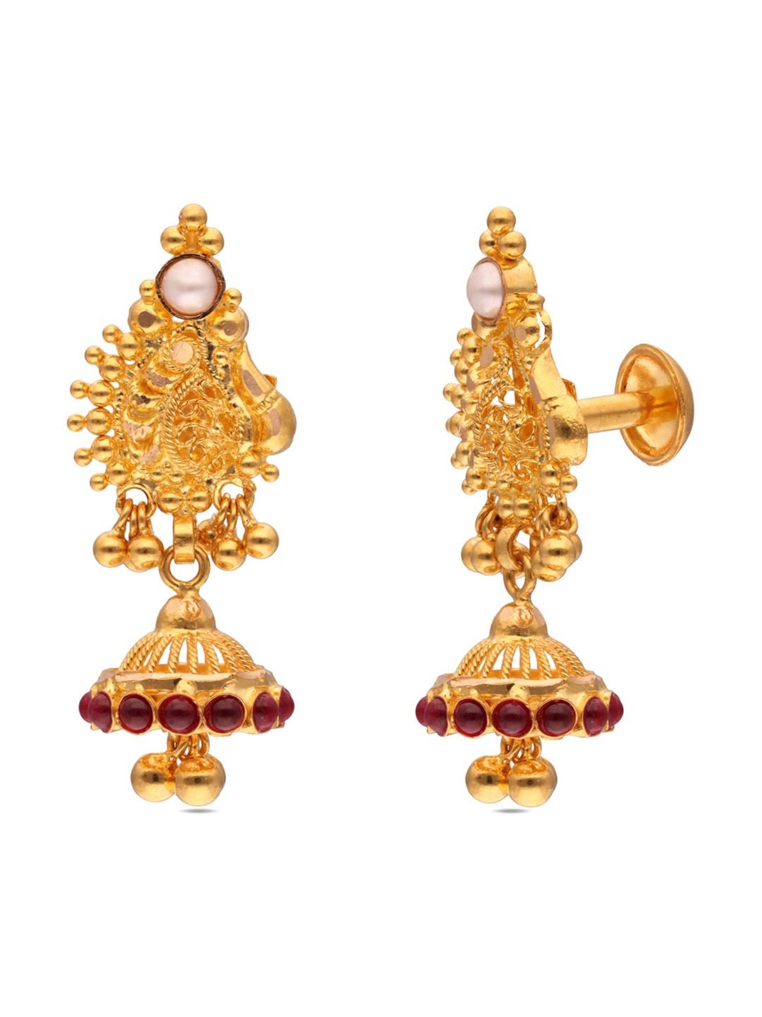 Female Pure Gold Earrings, Weight: 10 Grams at Rs 45000/gram in Bengaluru |  ID: 22147711512