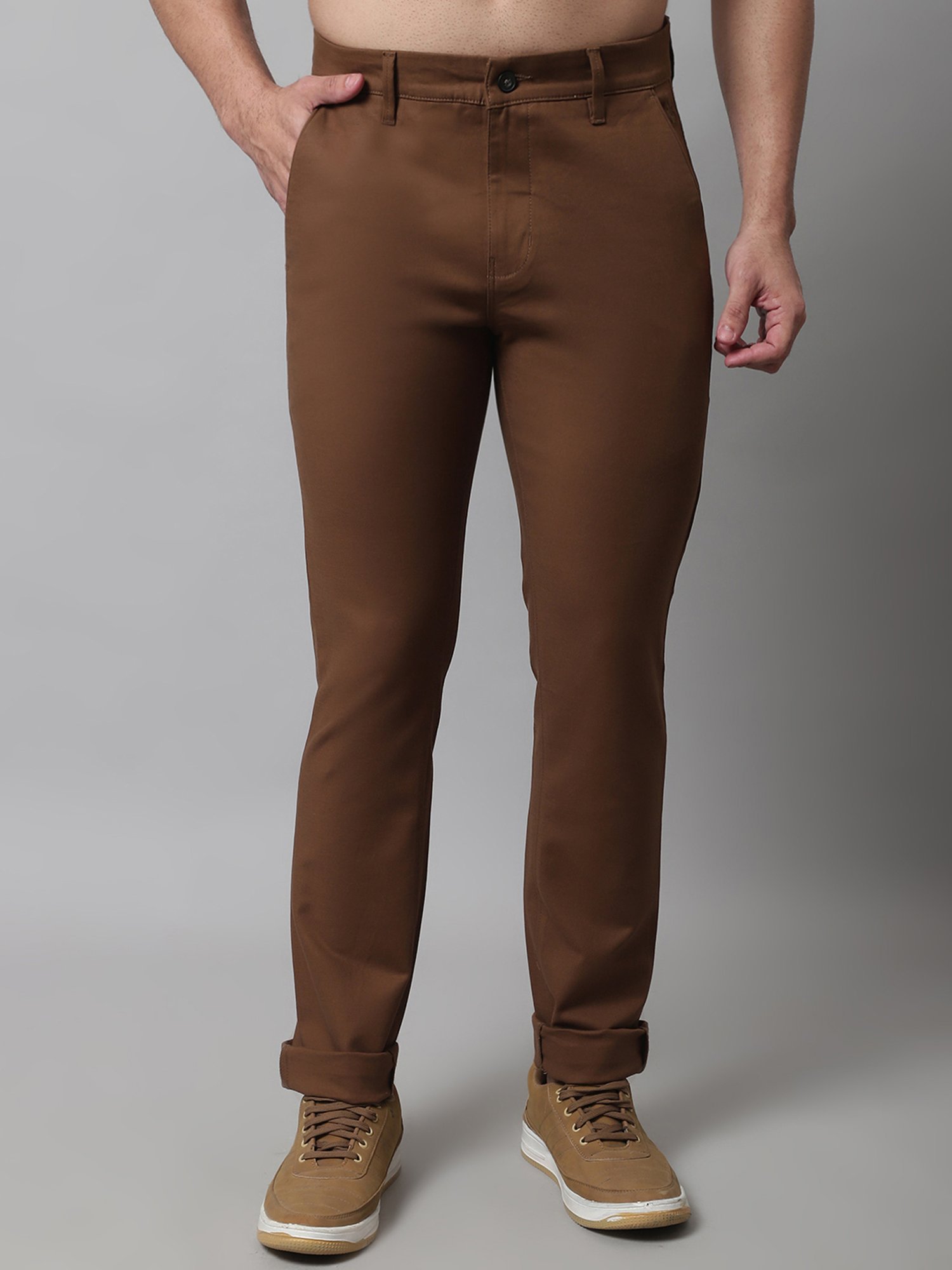 Peter England Formal Trousers : Buy Peter England Men Black Solid Slim Fit  Formal Trousers Online | Nykaa Fashion