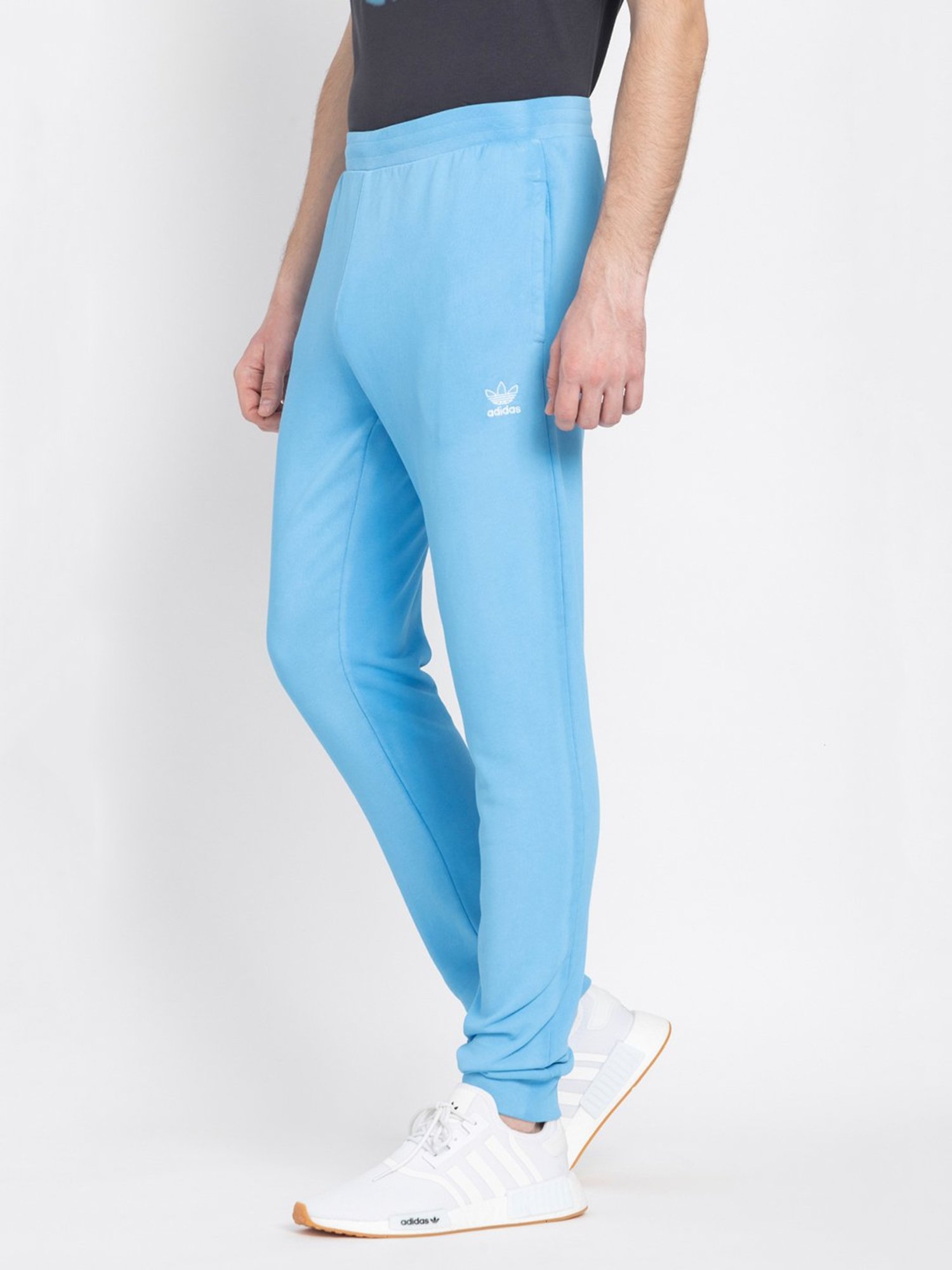 Buy Adidas Originals Light Blue Regular Fit ESSENTIALS DYE Joggers for Men s Online Tata CLiQ