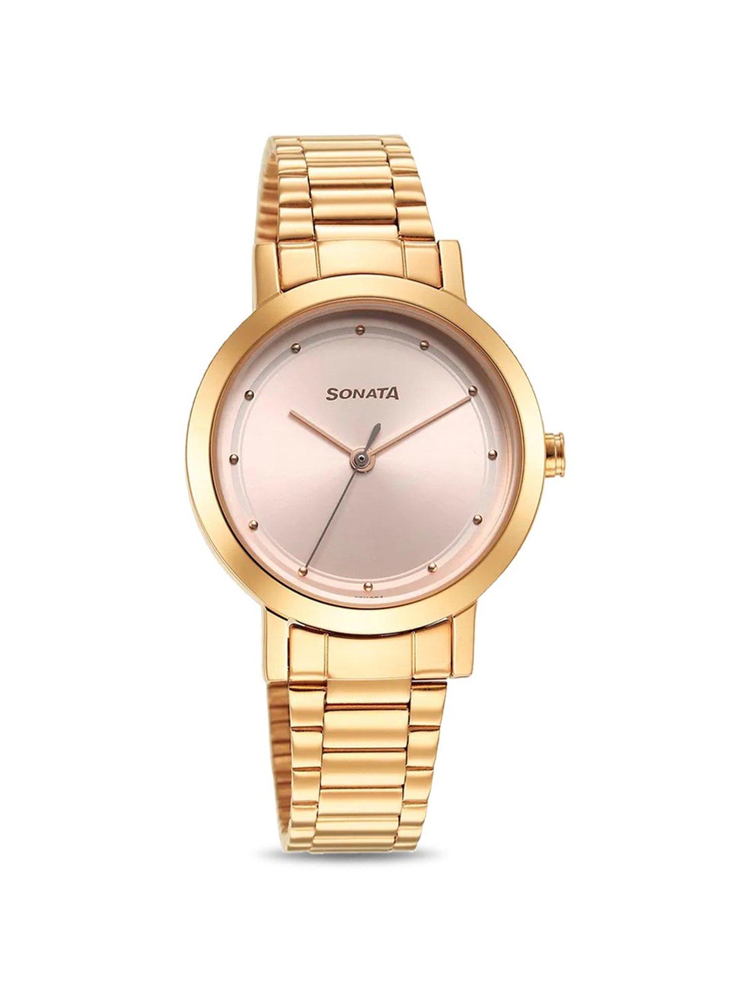 Sonata ladies watch online rose gold