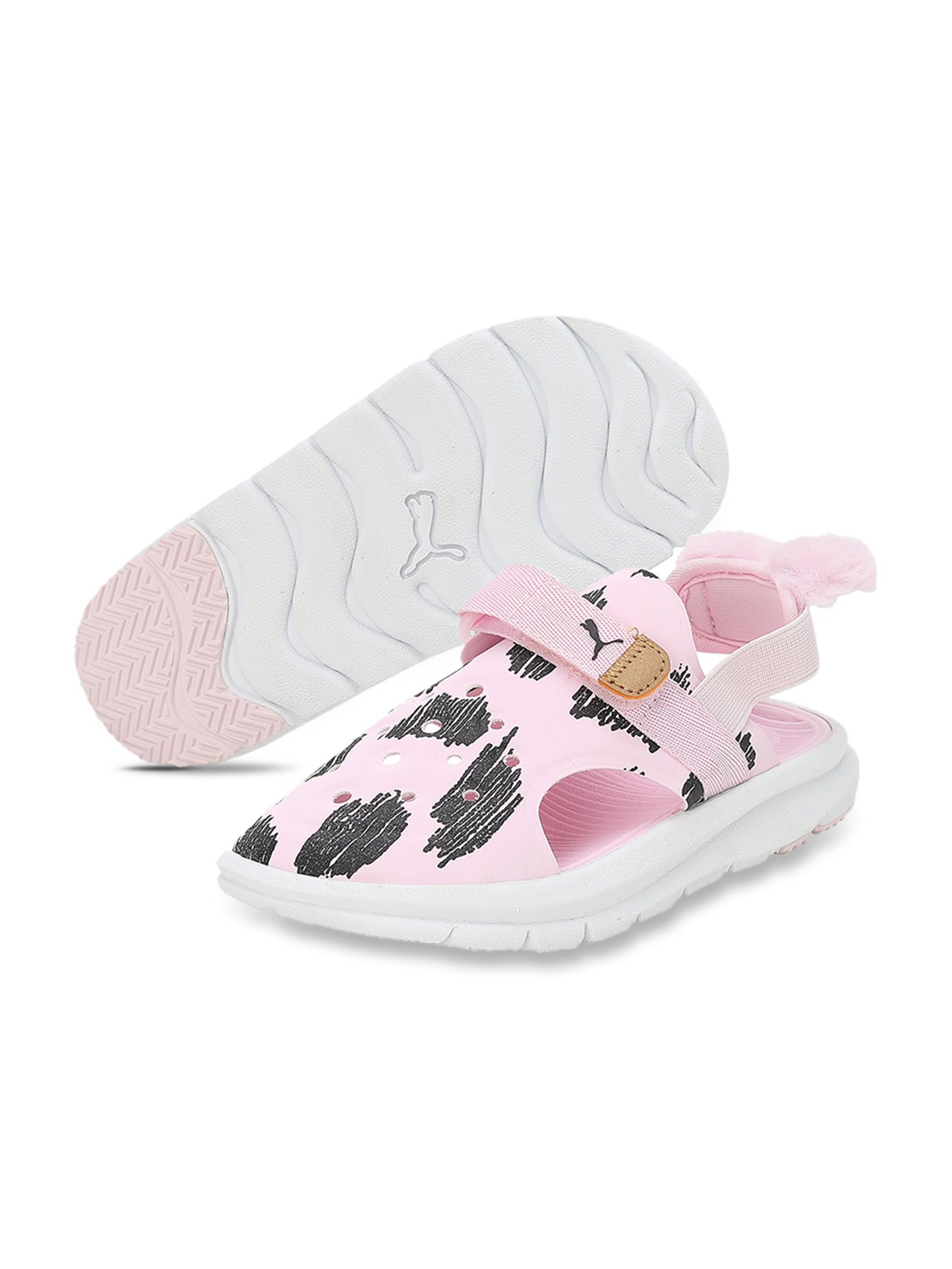 Pink best sale puma sandals