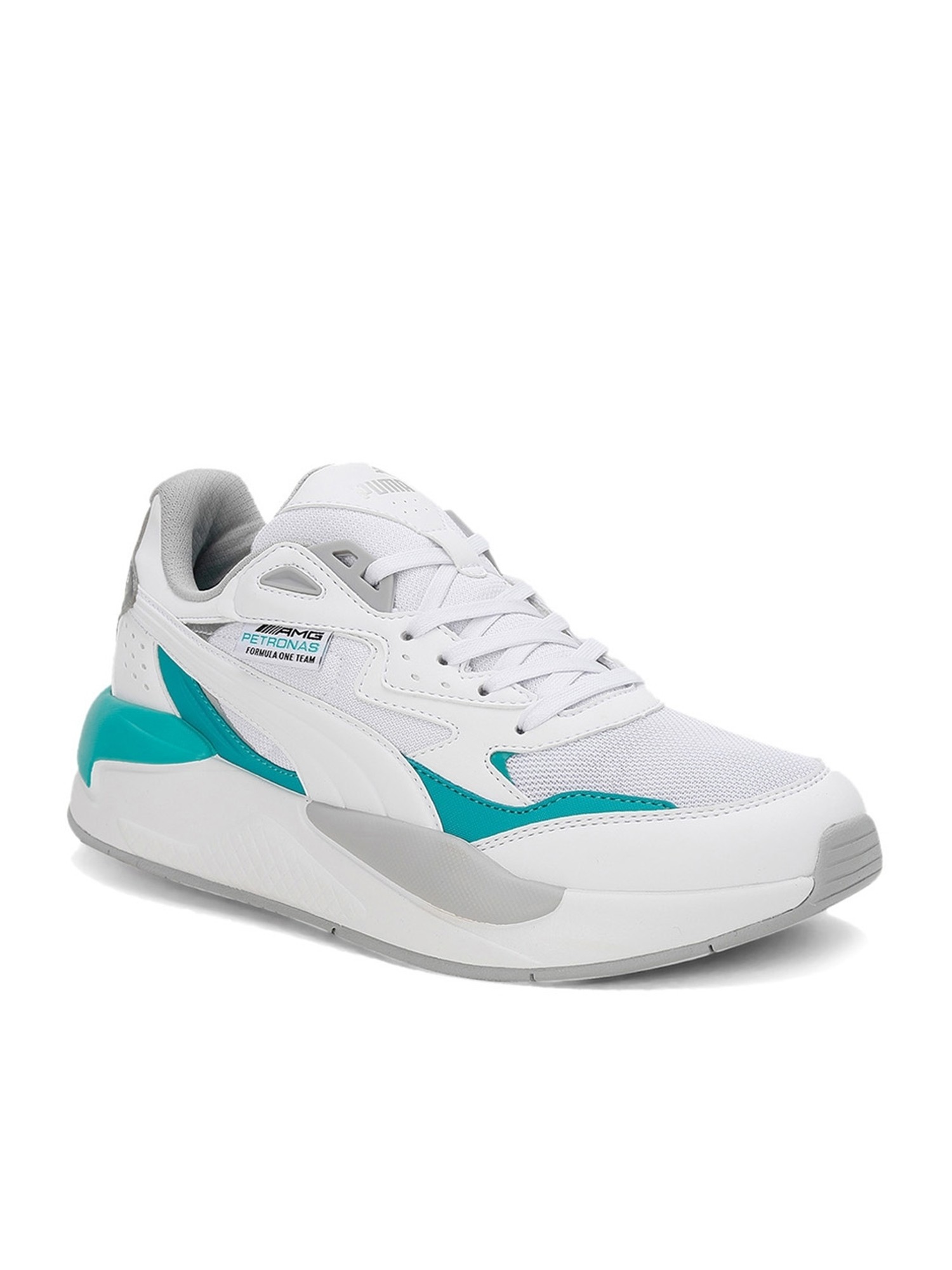 Buy Puma Unisex Adult Mercedes F1 X-Ray 2 Motorsport Shoes  Blanc/Argent/vert Turquoise Sneaker (30675501) at Amazon.in