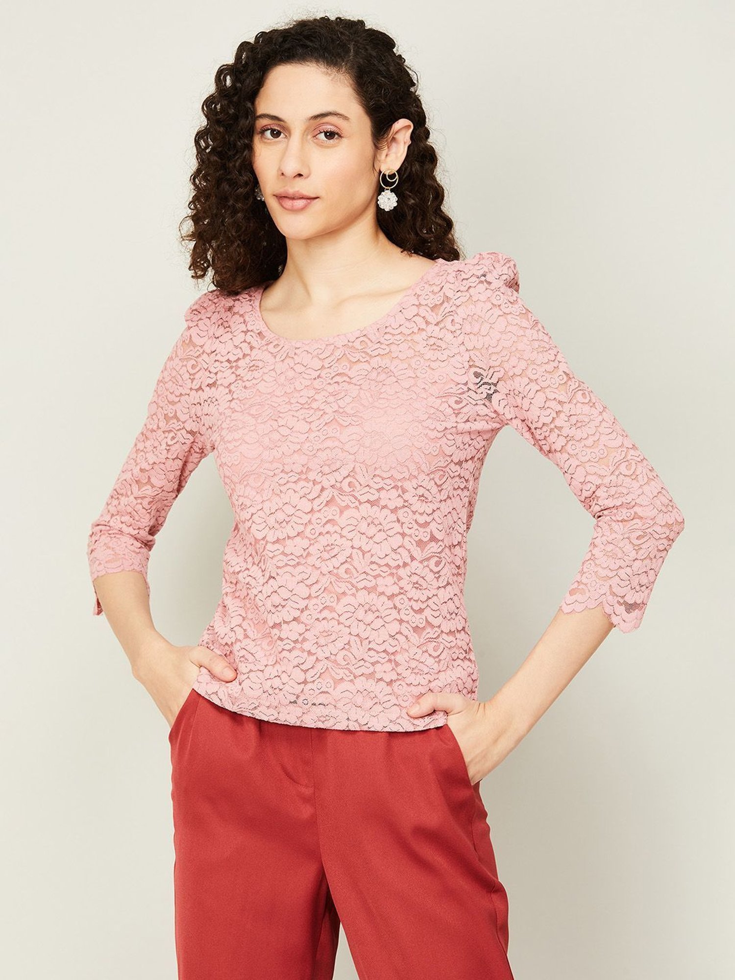 Buy Only Pink Embellished T-Shirt for Women Online @ Tata CLiQ