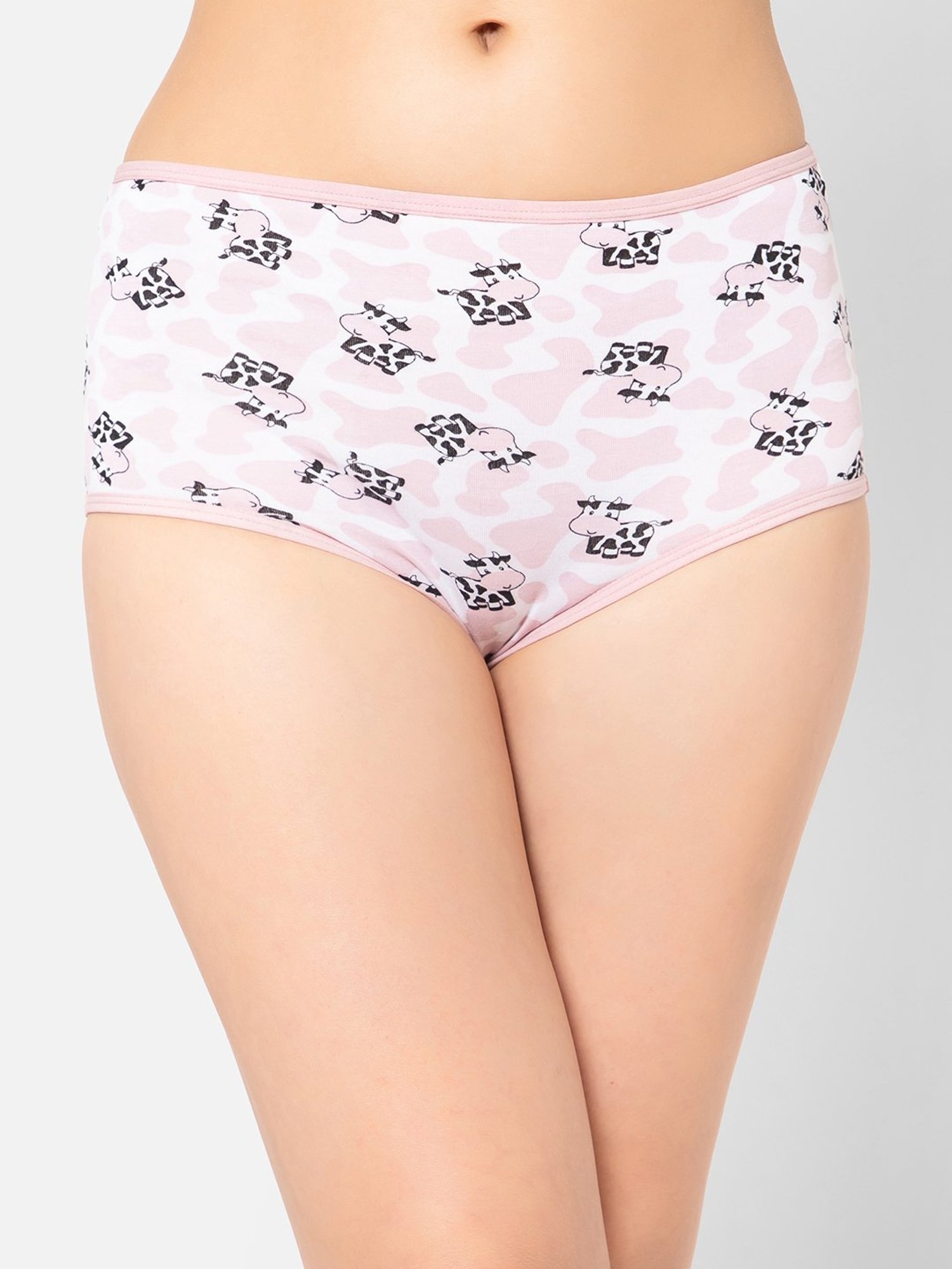 Buy Clovia Low Waist Dot Print Bikini Panty In Light Grey - Cotton Online