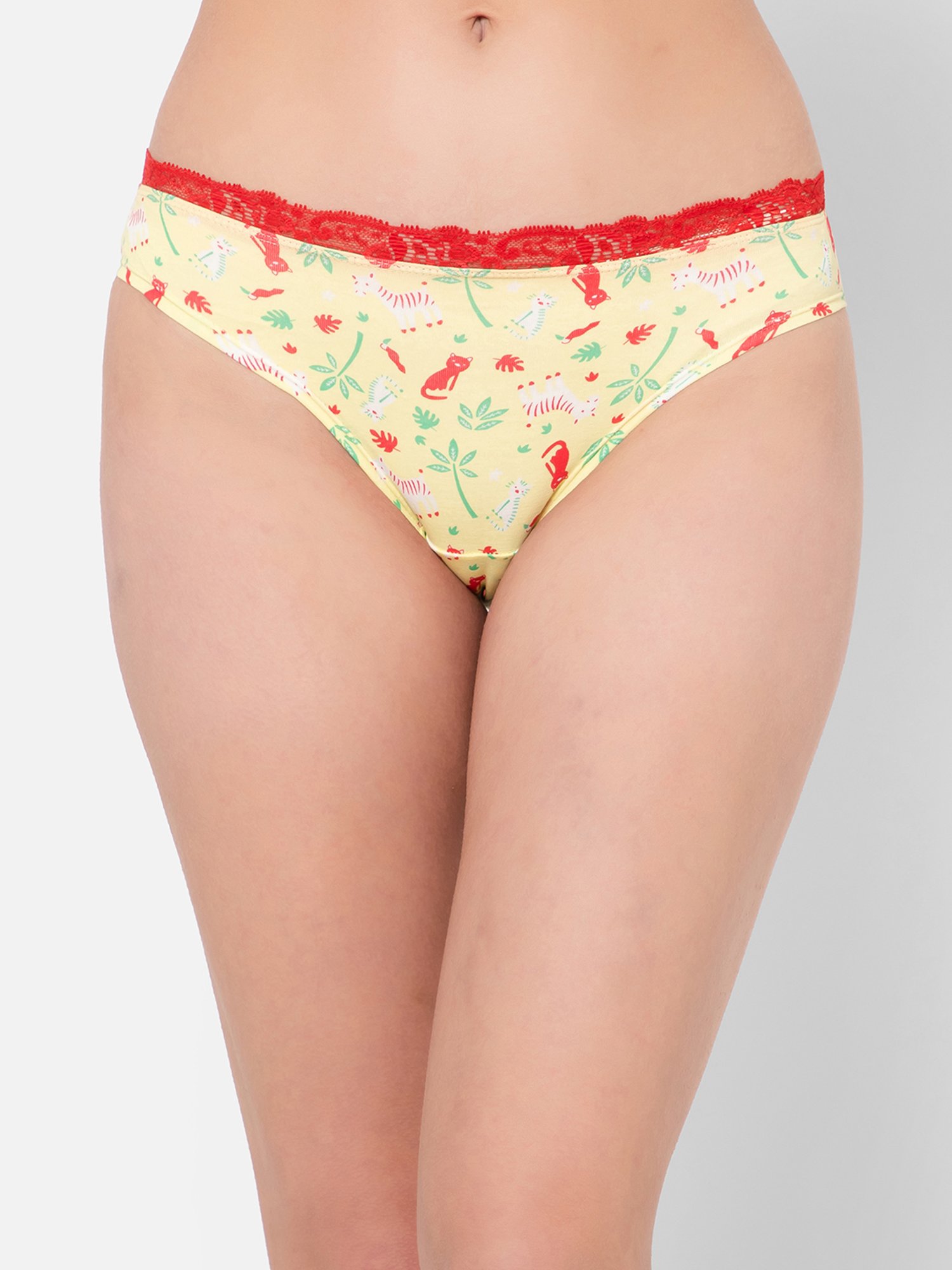 Buy Clovia Yellow Printed Bikini Panty for Women's Online @ Tata CLiQ