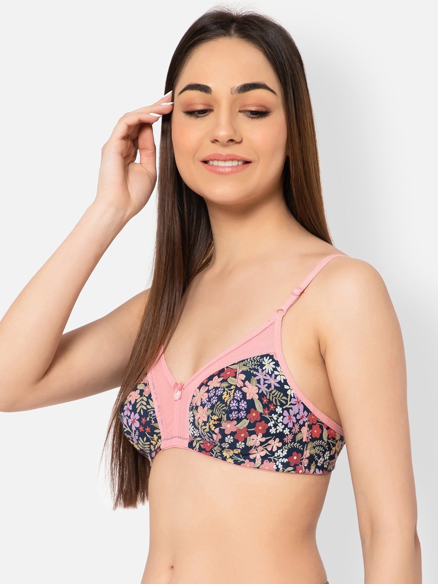 Buy Clovia Pink Cotton Full Coverage T-Shirt Bra for Women Online @ Tata  CLiQ