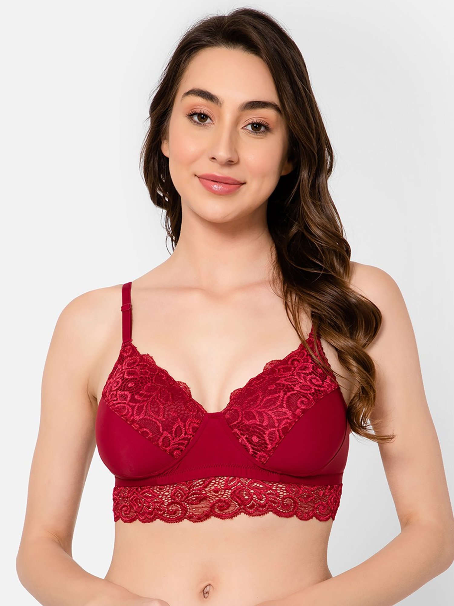 Buy Clovia Maroon Non Padded Bra for Women Online @ Tata CLiQ