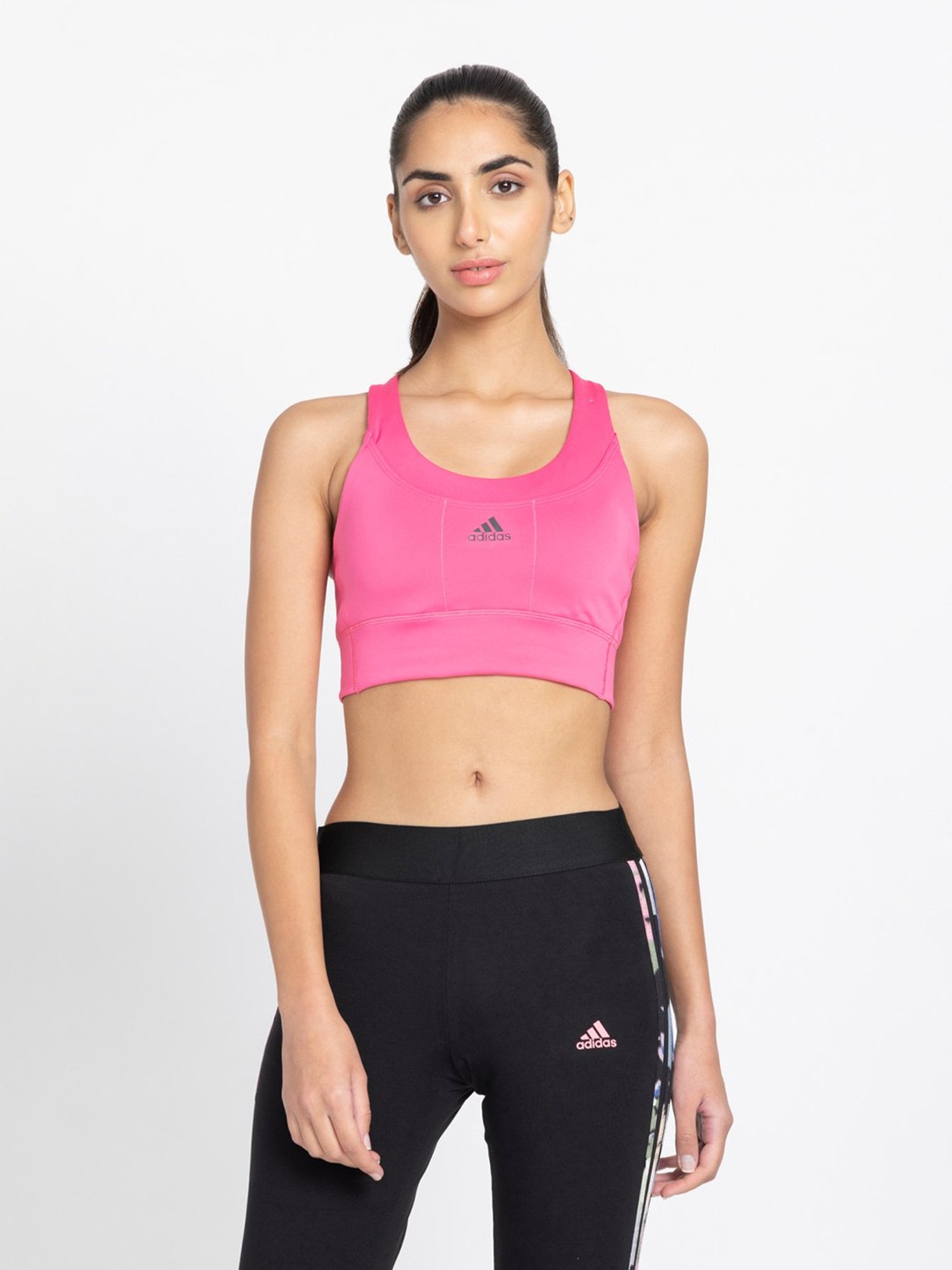 Buy Adidas Pink Printed Sports Bra for Women's Online @ Tata CLiQ
