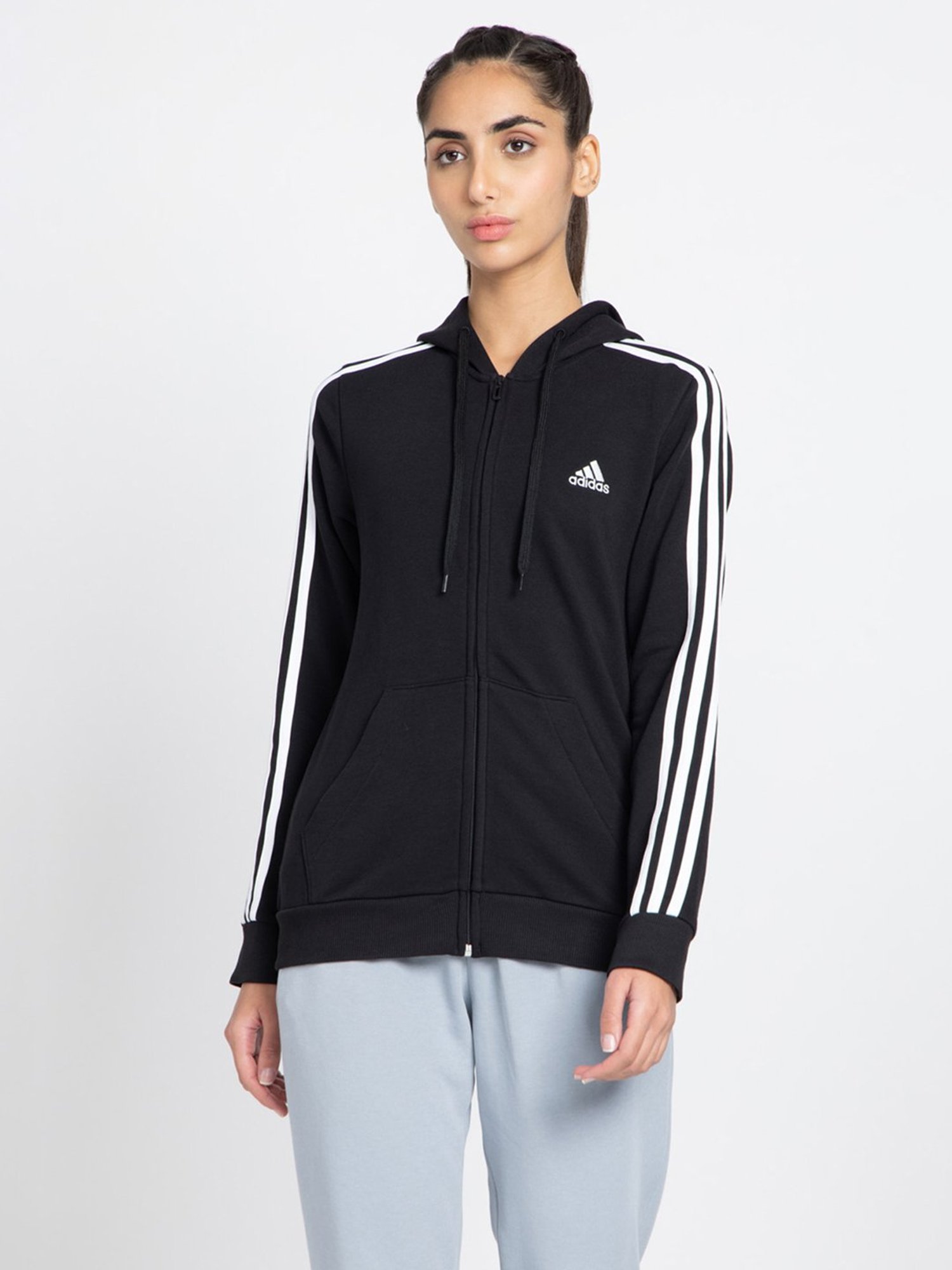 Adidas black clearance hoodie womens