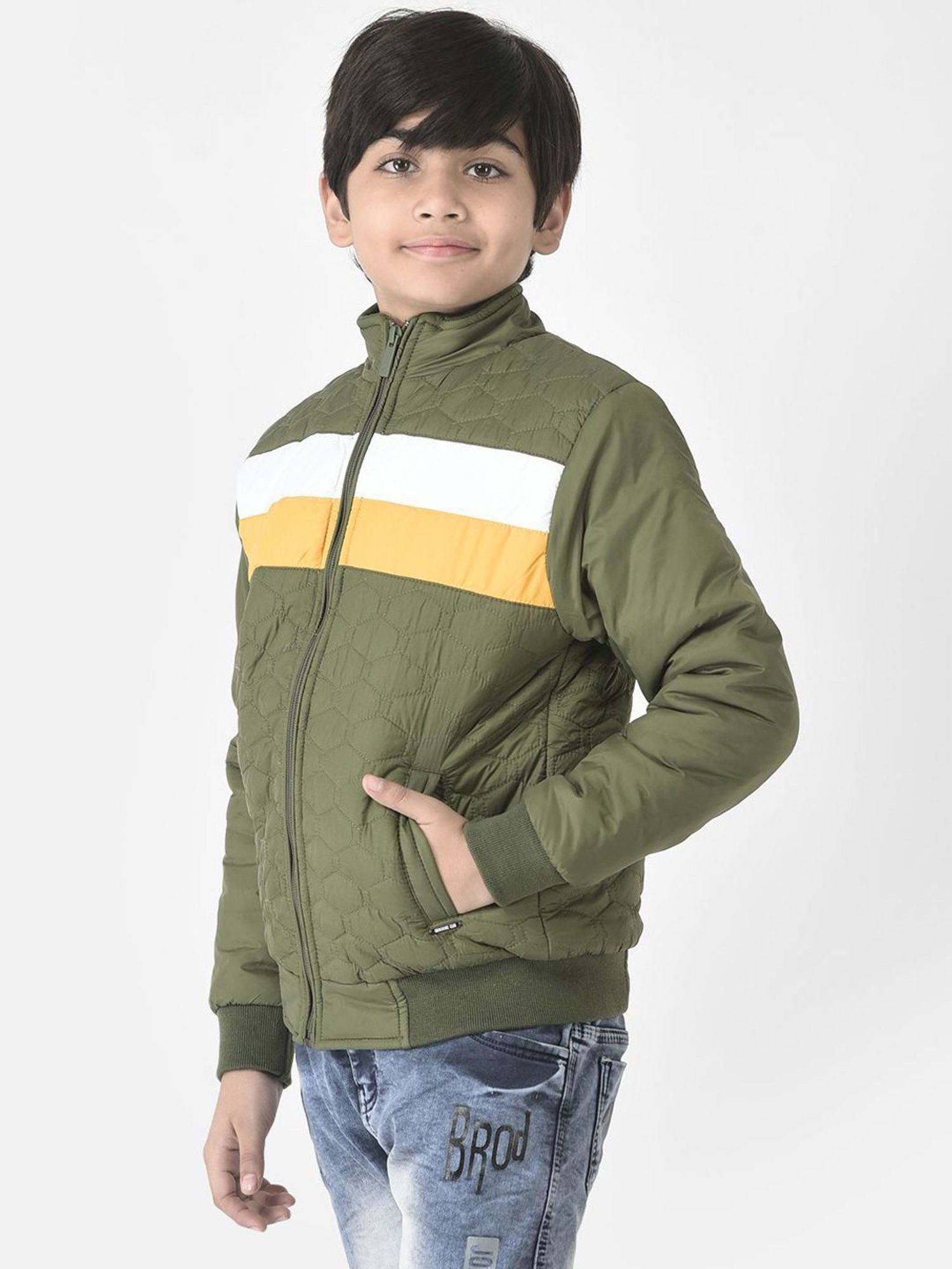 Buy online Boys Mock Collar Printed Bomber Jacket from Jackets for Men by  Crimsoune Club for ₹3149 at 30% off