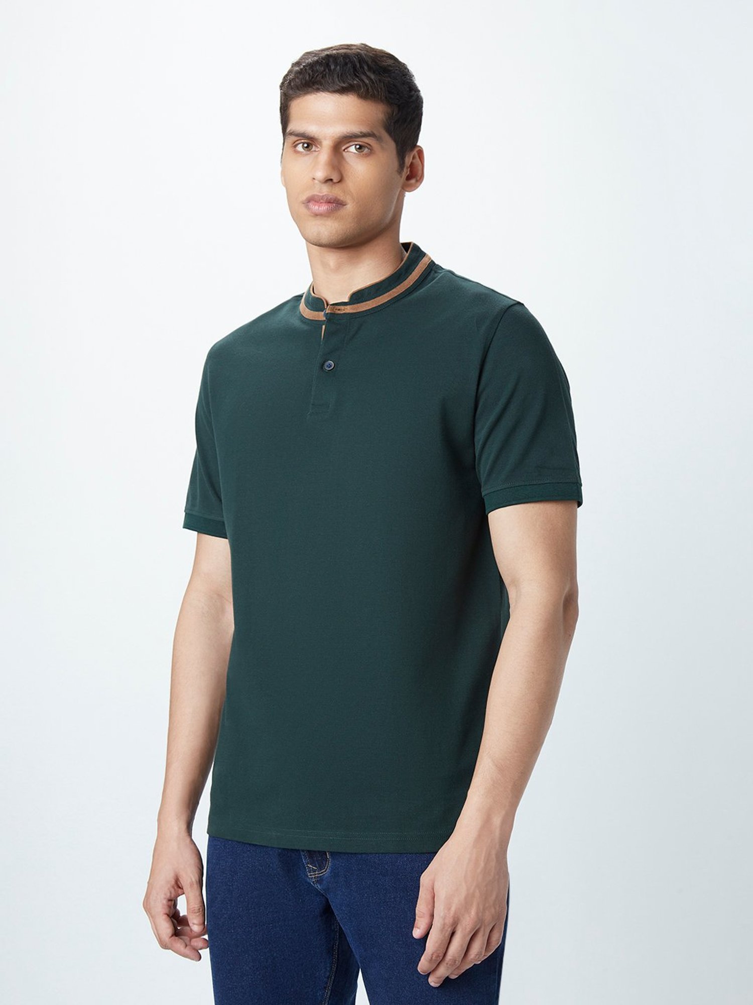 Buy Ascot by Westside Emerald Green Relaxed-Fit T-Shirt for Online @ Tata  CLiQ