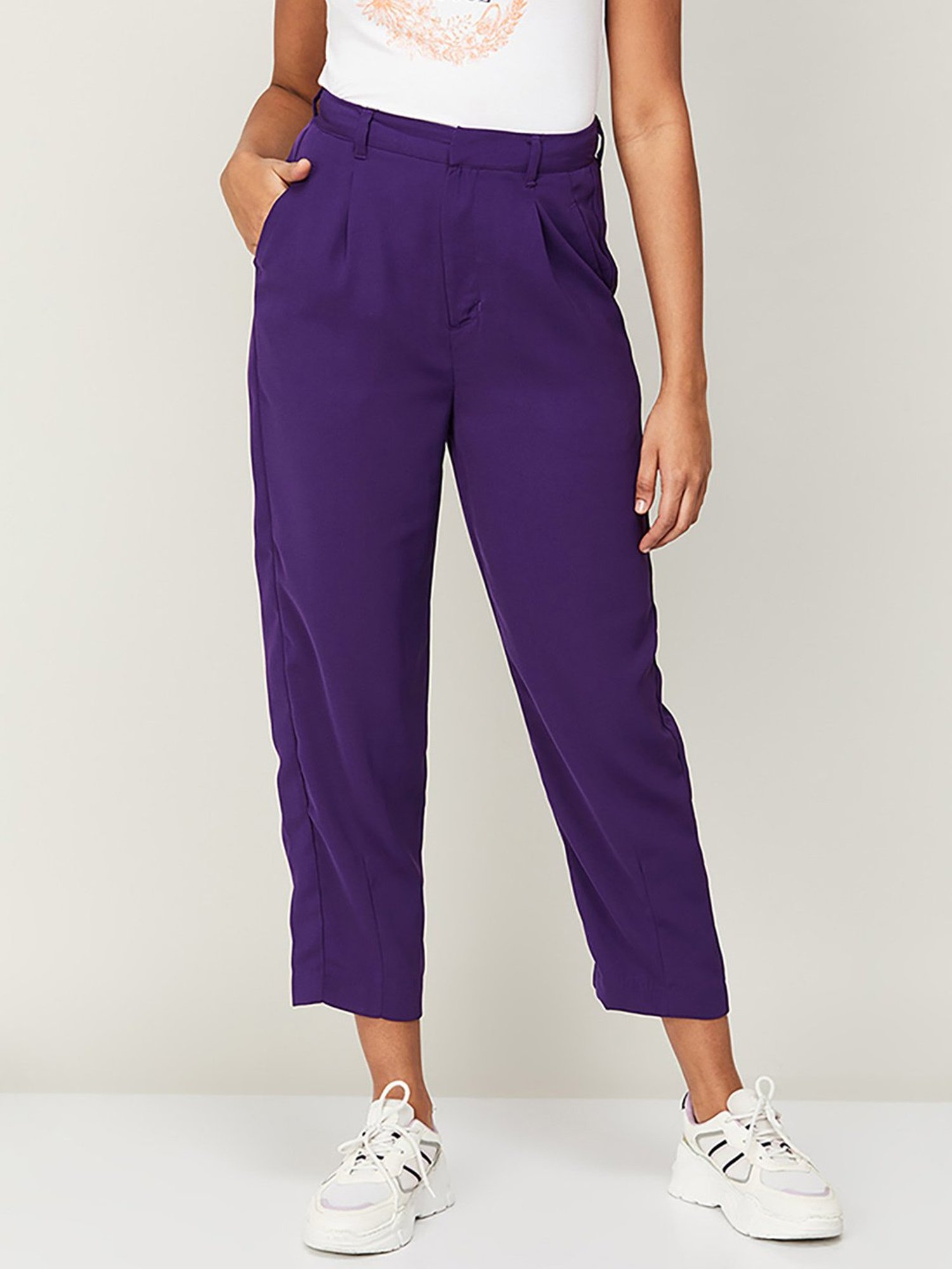 Buy Purple Trousers Online in India at Best Price  Westside