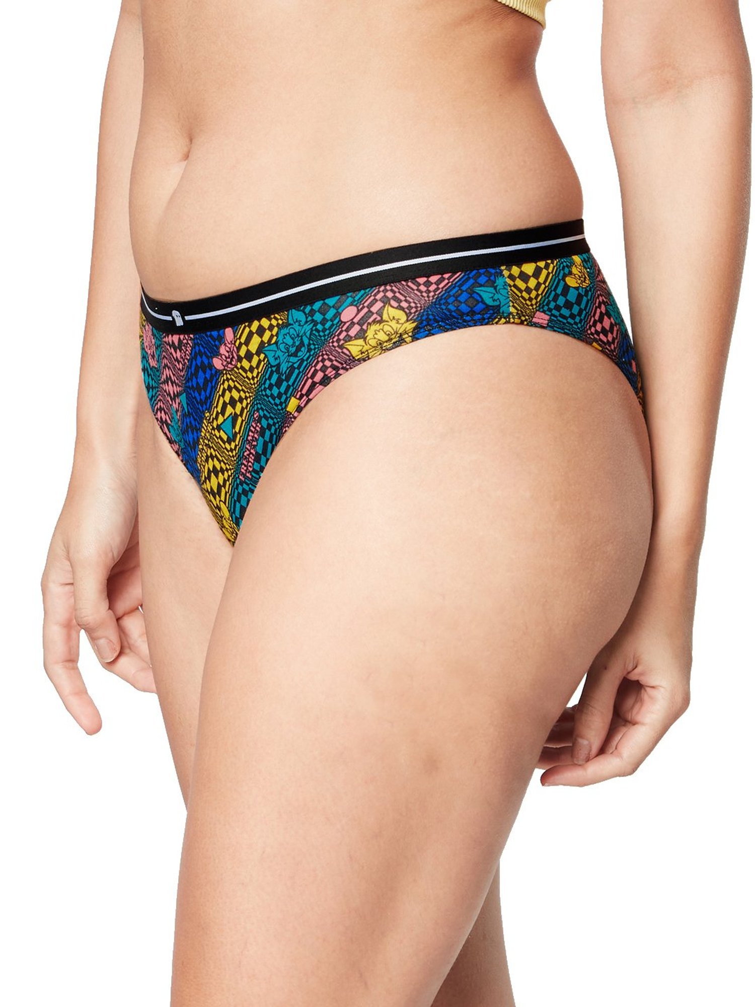 Women's Multicolour Official Tom And Jerry: Trippy Hipster Panties