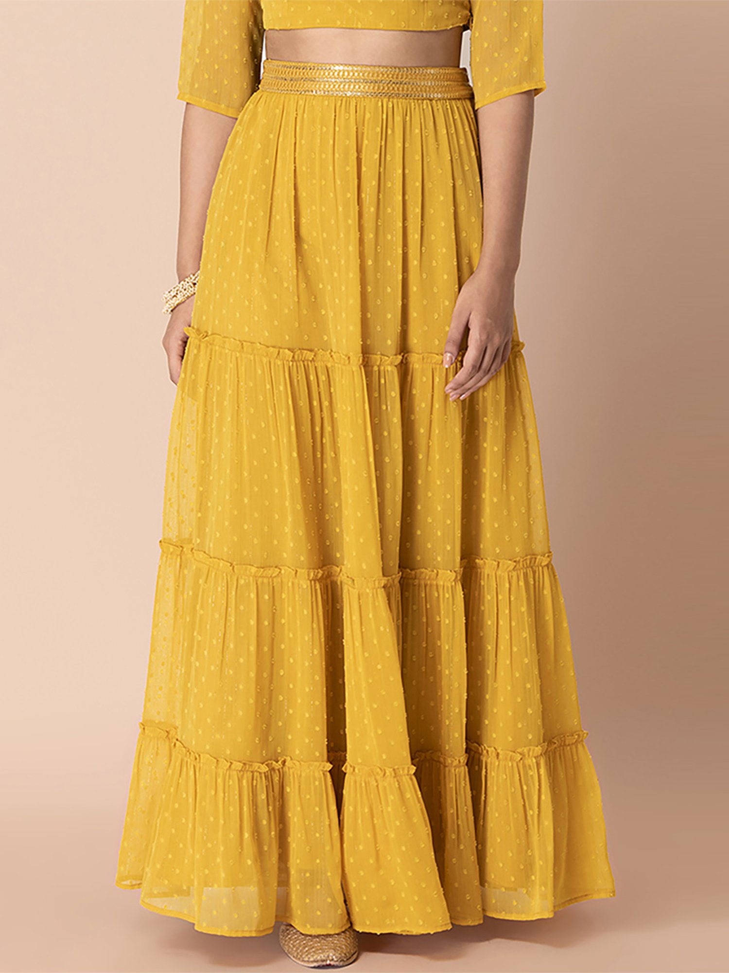 Indya hotsell mustard skirt