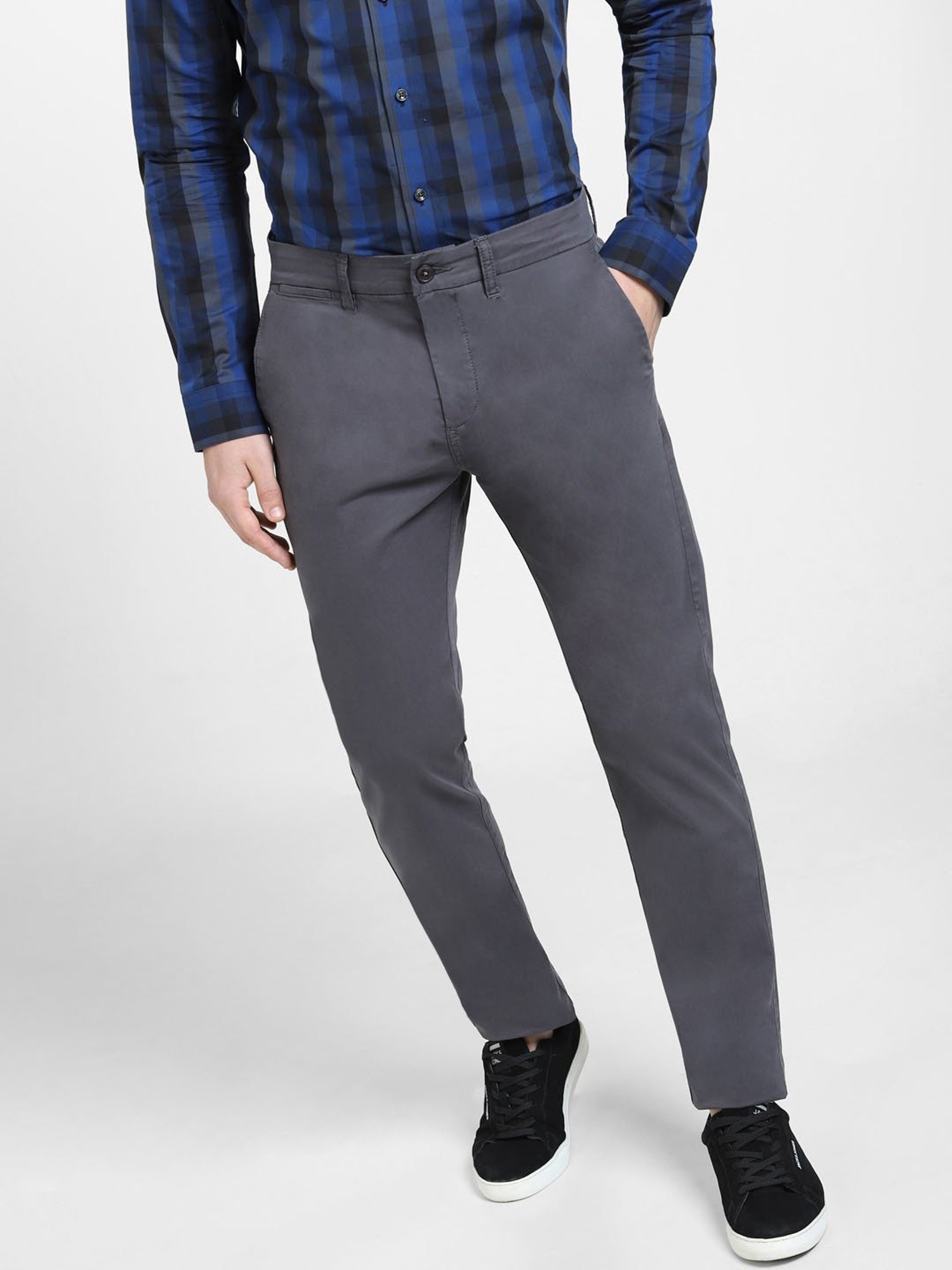 Buy Grey Mid Rise Tailored Trousers for Men Online at Selected Homme |  403223