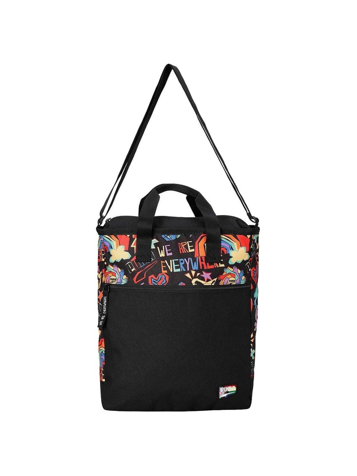 Buy Pipa Bella Black Printed Medium Tote Bag at Best Price @ Tata CLiQ