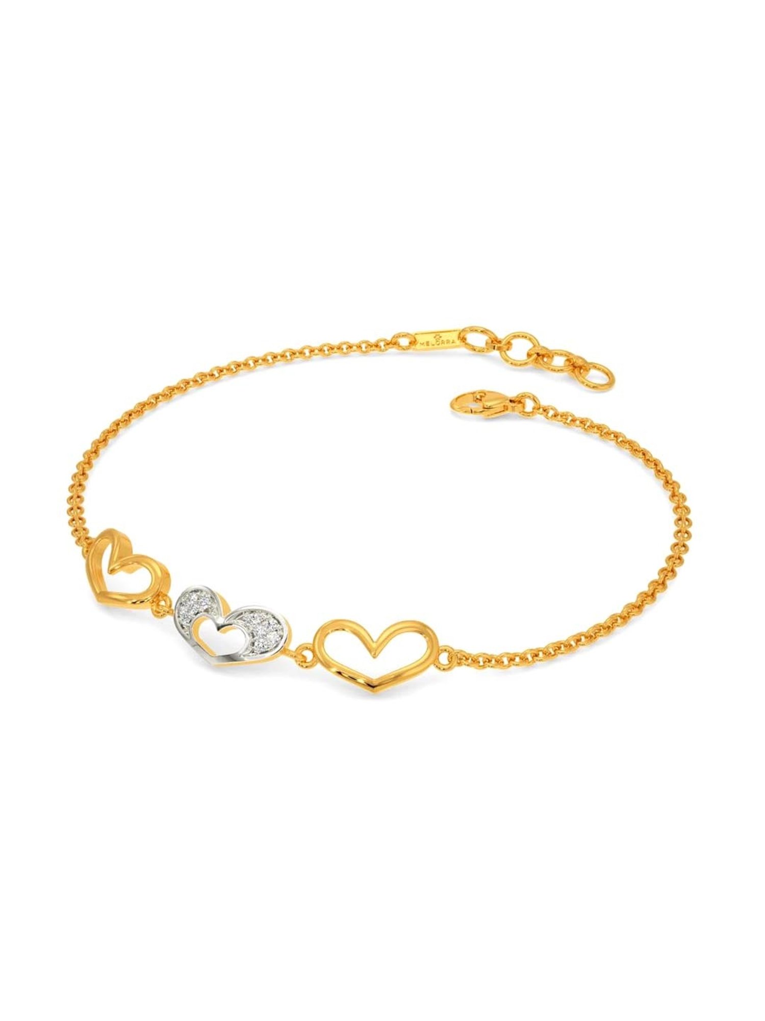 Melorra 18k Gold & Diamond Monogram Miracle Bracelet for Women