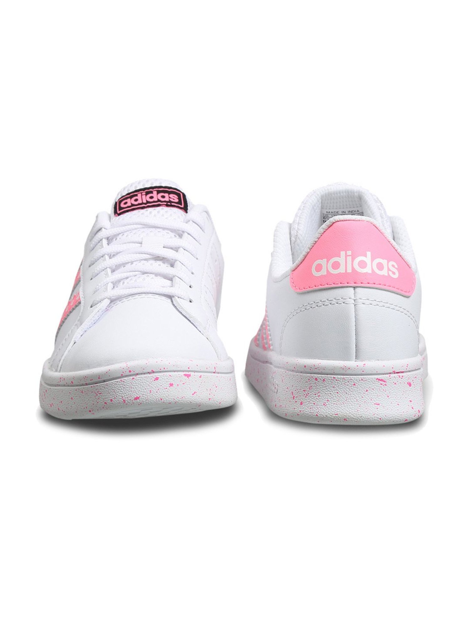 Adidas neo sale white and pink