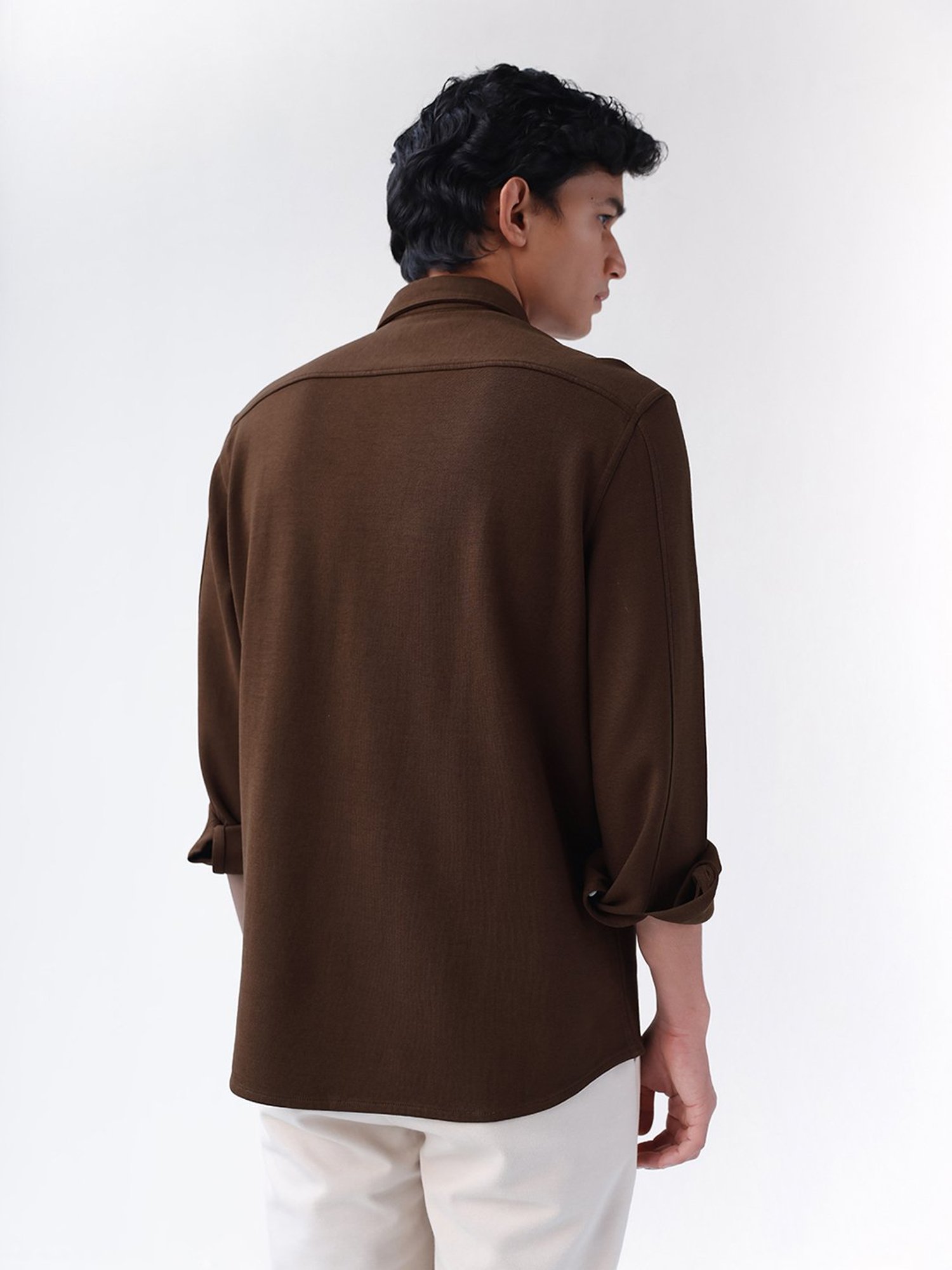 Buy ANDAMEN Dark Brown Regular Fit Shirt for Men's Online @ Tata CLiQ