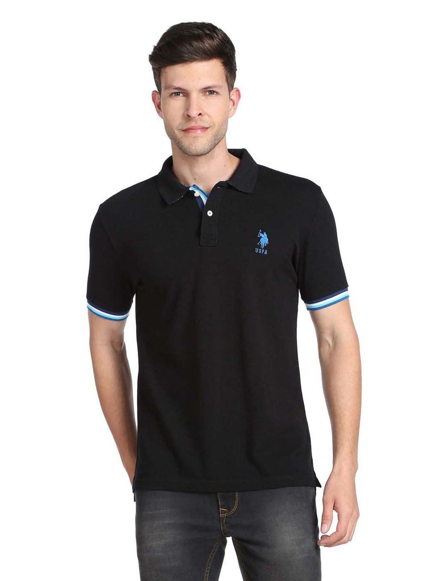 U.s. Polo Assn. Mens Slim Fit Short Sleeve Polo Shirt With