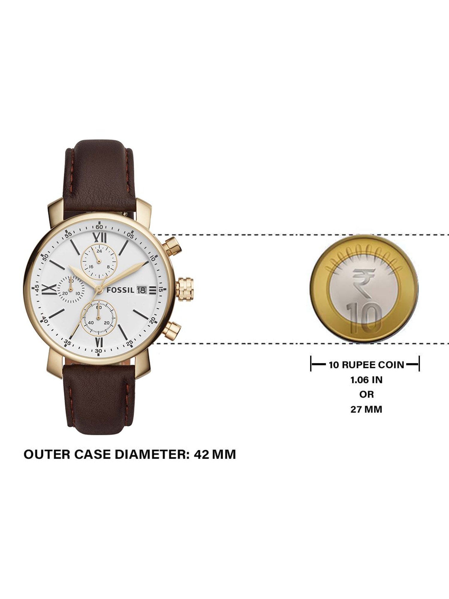 Stainless Steel Fossil Bq1009 Rhett Analog Watch Buy Fossil BQ1009