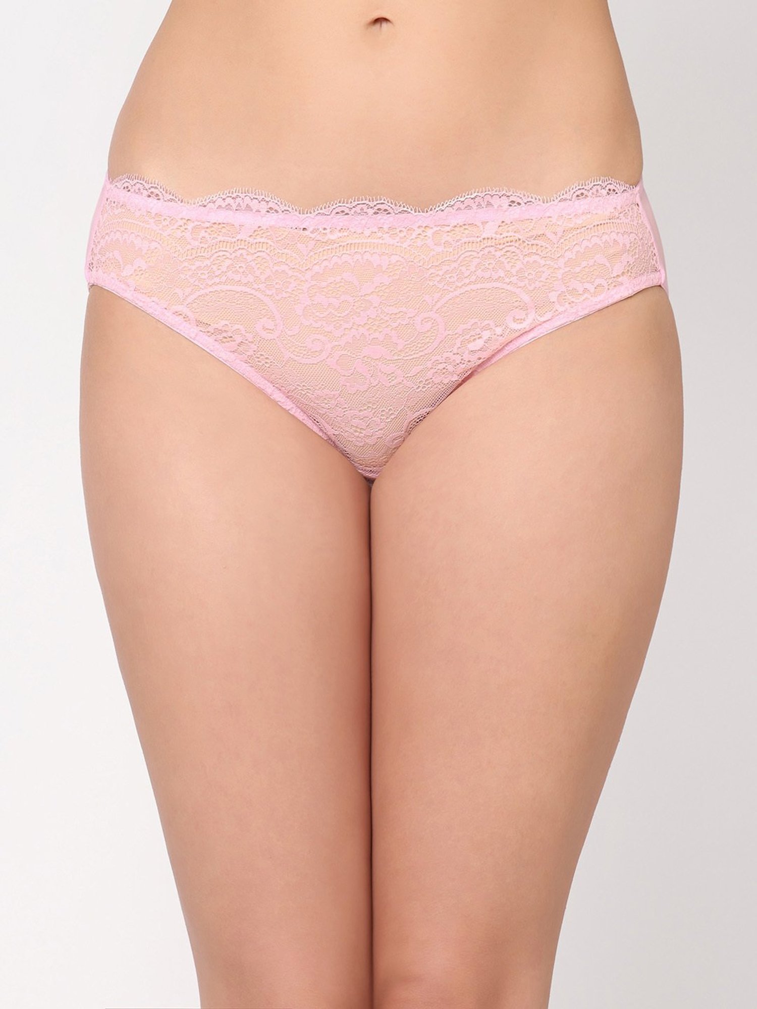 NWT Wacoal WE135007 Lace Perfection Lace Tanga Panty Hot Pink / Ivory  (HOE) XL