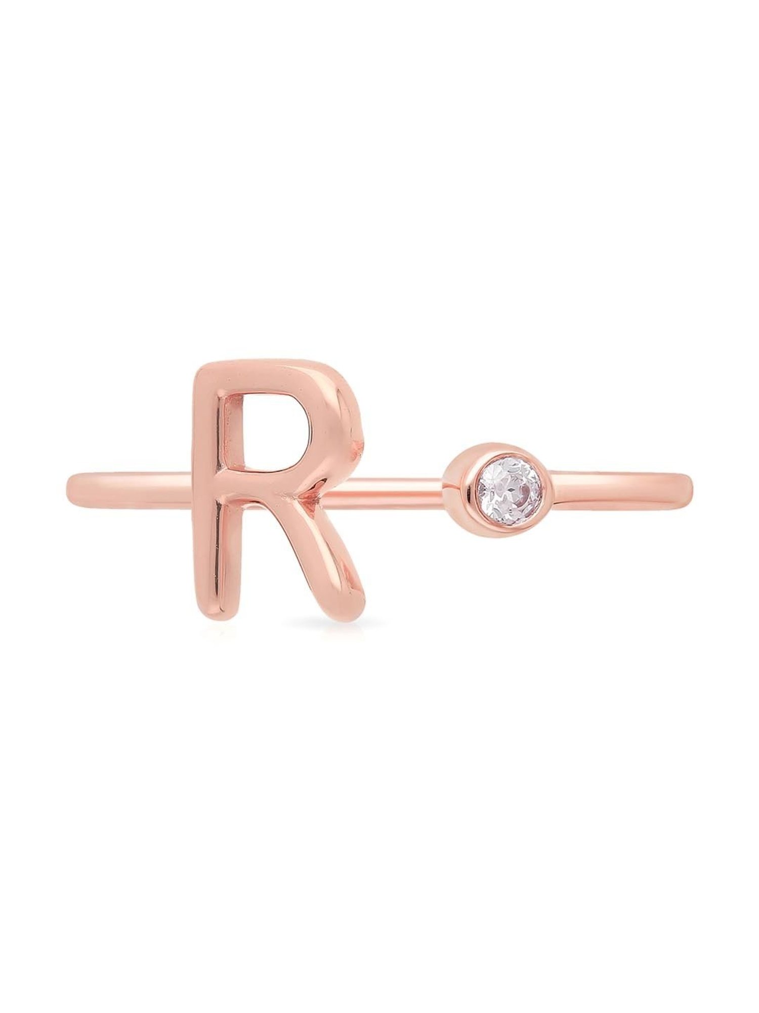 Buy Pipa Bella by Nykaa Fashion R Initial Gold Letter Ring Online