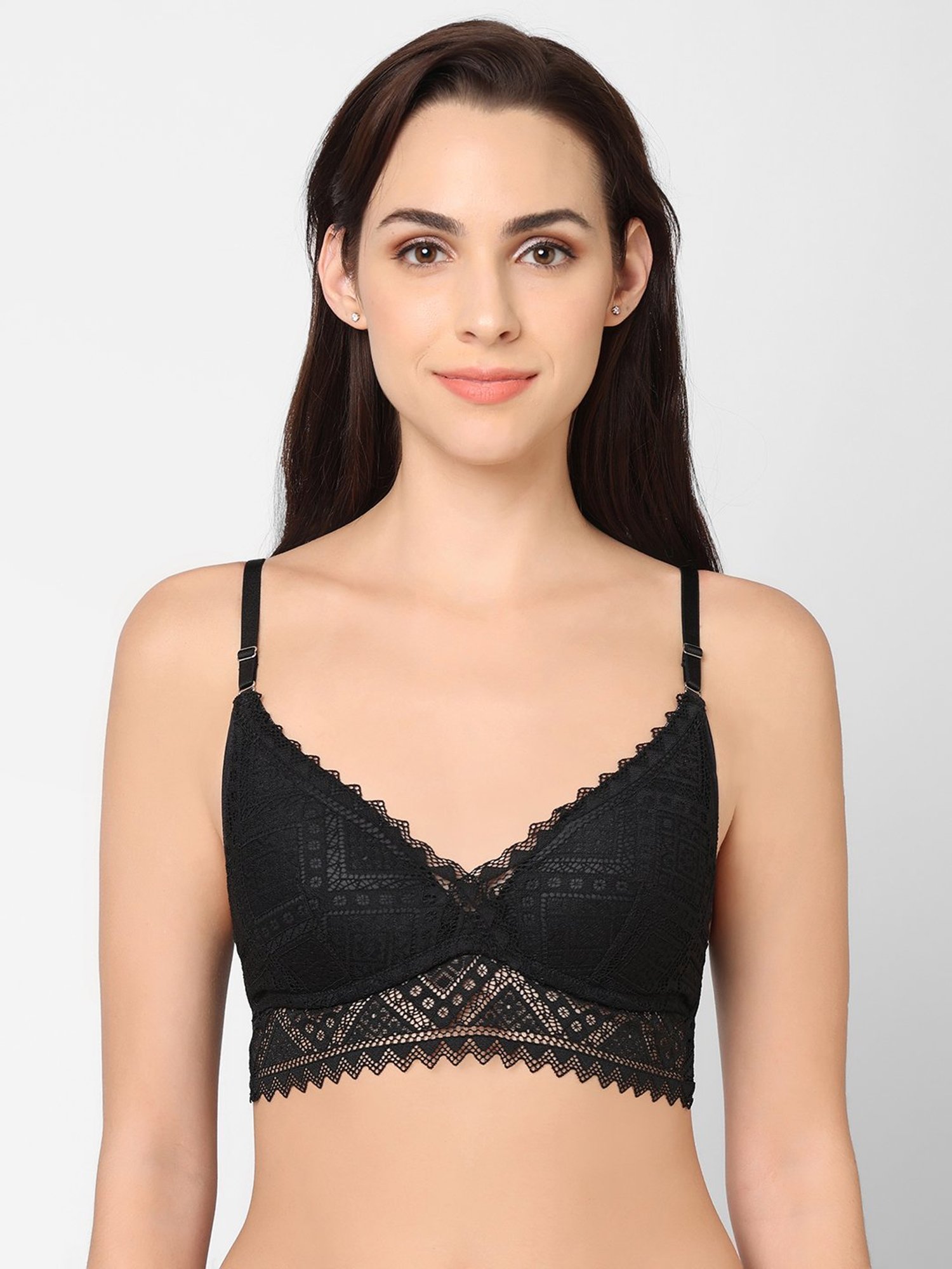 Wacoal Black Lace Half Coverage Bralette Bra