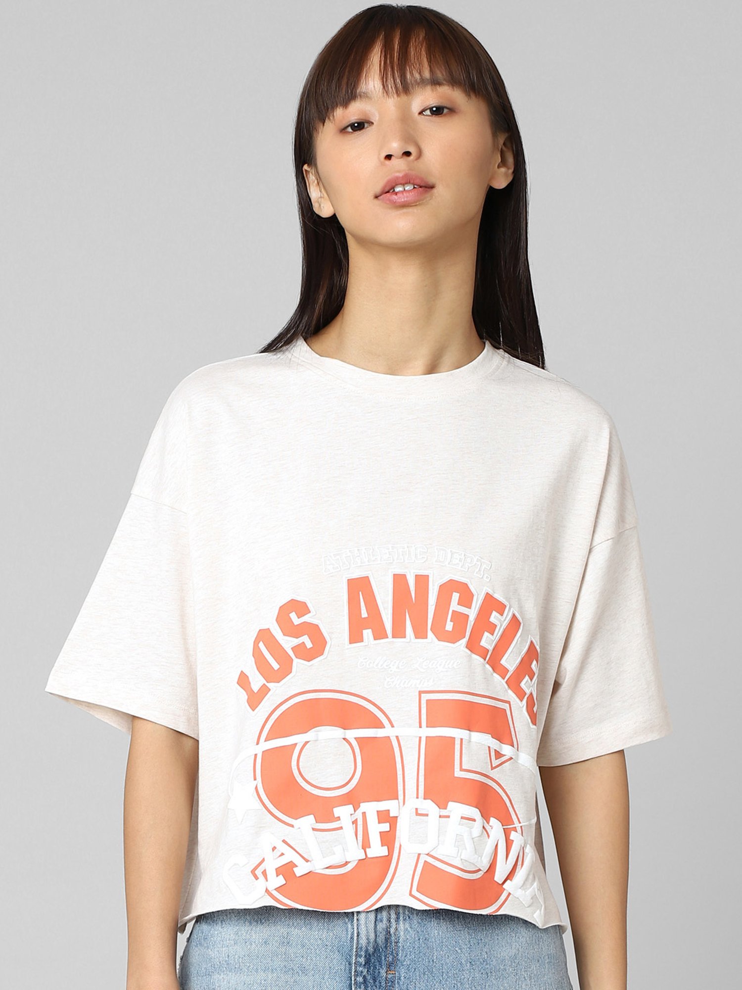 White Cotton Los Angeles Logo T-Shirt