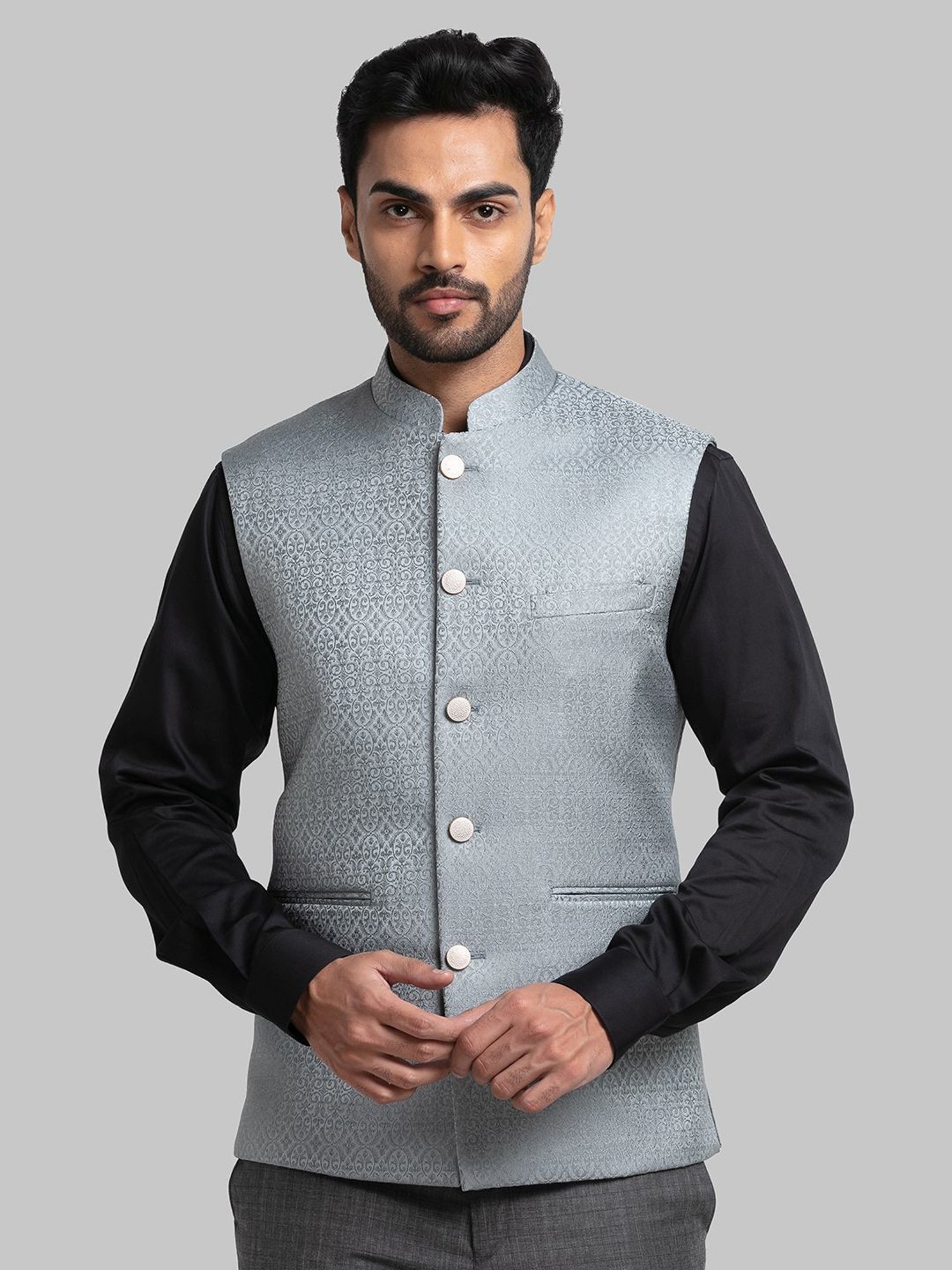 Buy Raymond Ethnix Pink Linen Nehru Jacket - Nehru Jackets for Men 1619456  | Myntra