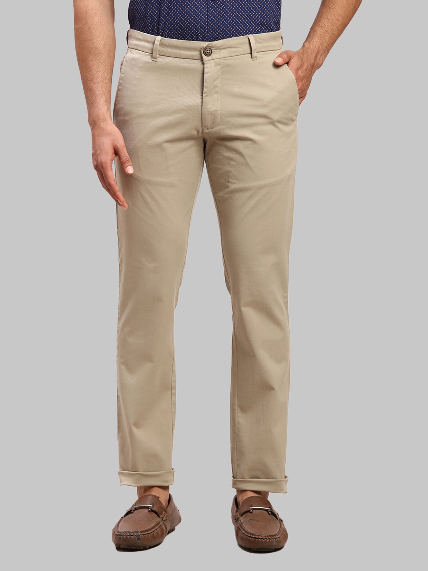 Buy Spykar Brown Cotton Blend Mid Rise Trousers for Men Size  28VOT02BBCG031Mud Brown at Amazonin