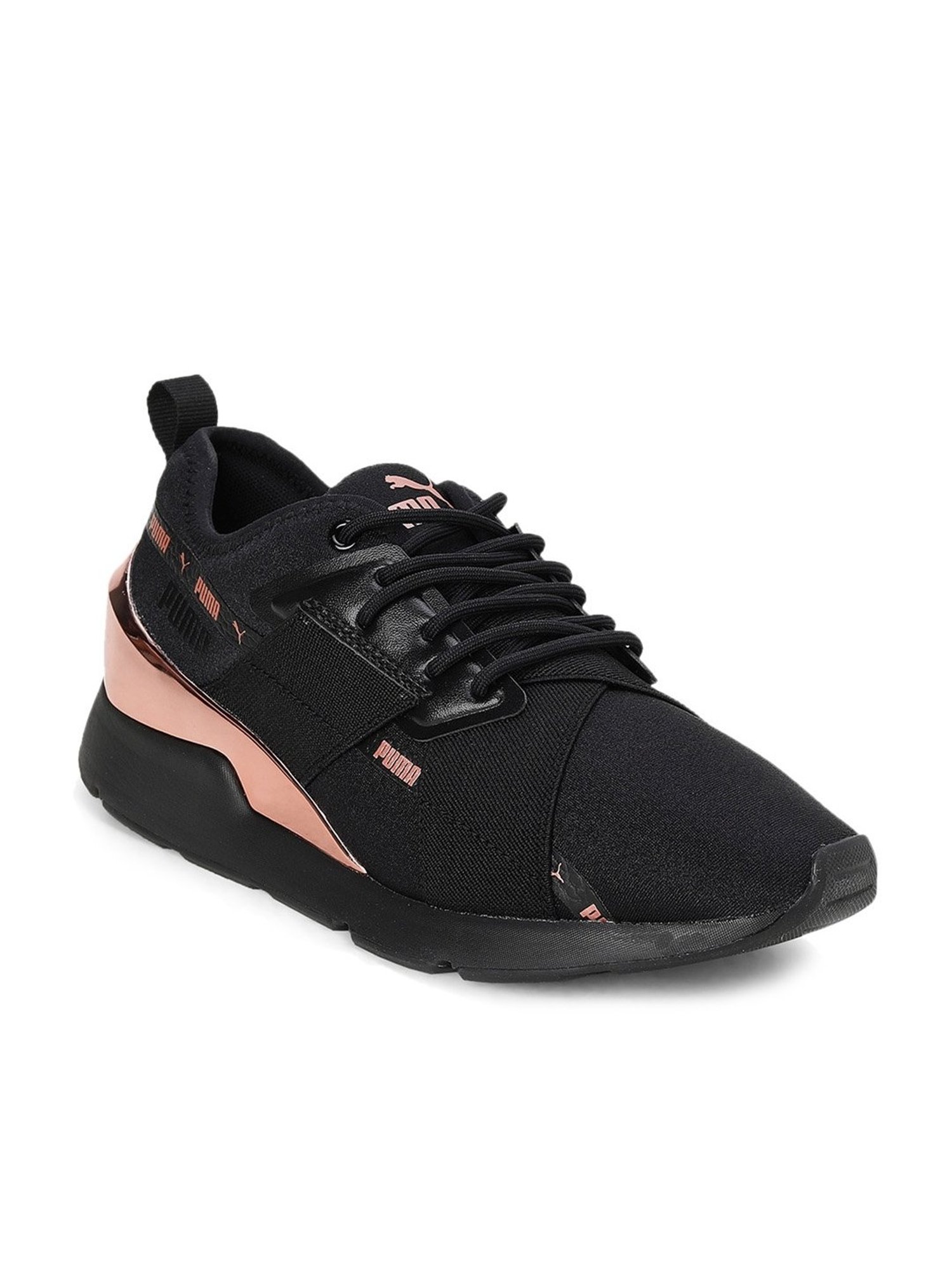 Buy Puma Women s Muse X 2 Metallic V1 Black Running Shoes for Women at Best Price Tata CLiQ