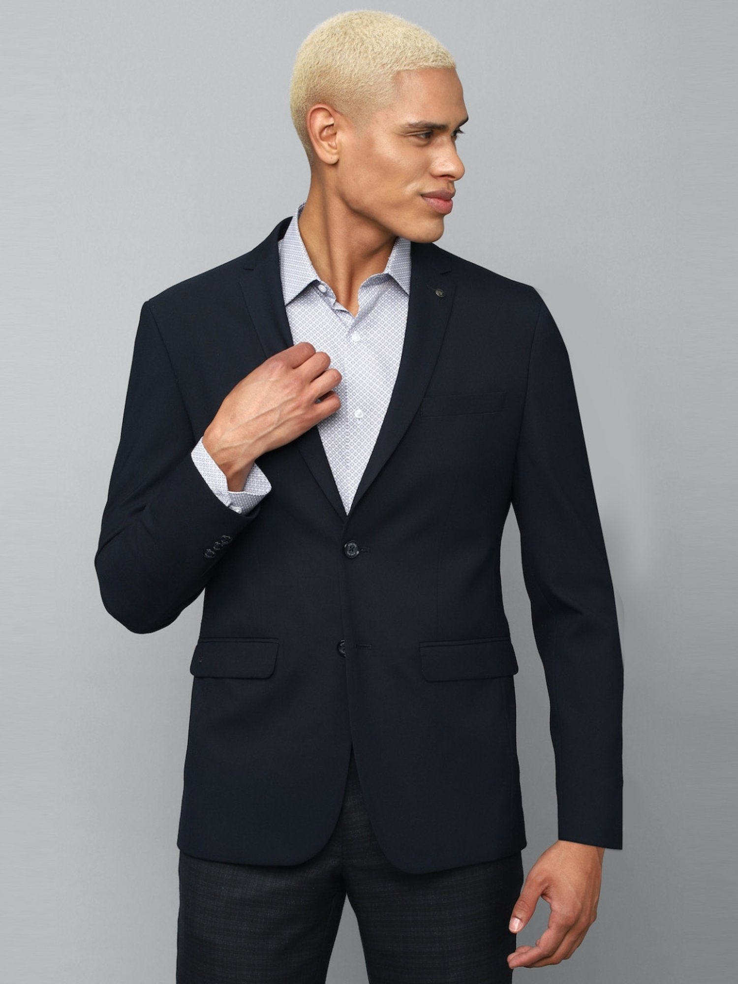 Buy Allen Solly Navy Slim Fit Blazers for Mens Online @ Tata CLiQ