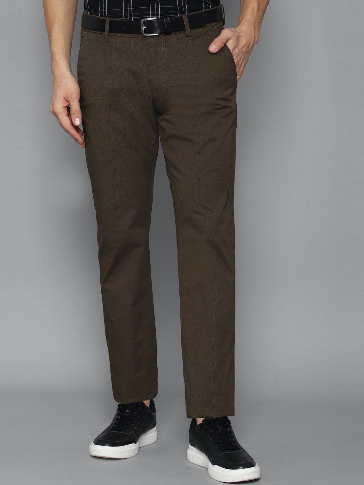 Buy ROYAL ENFIELD Brown Solid Cotton Regular Fit Mens Trousers  Shoppers  Stop
