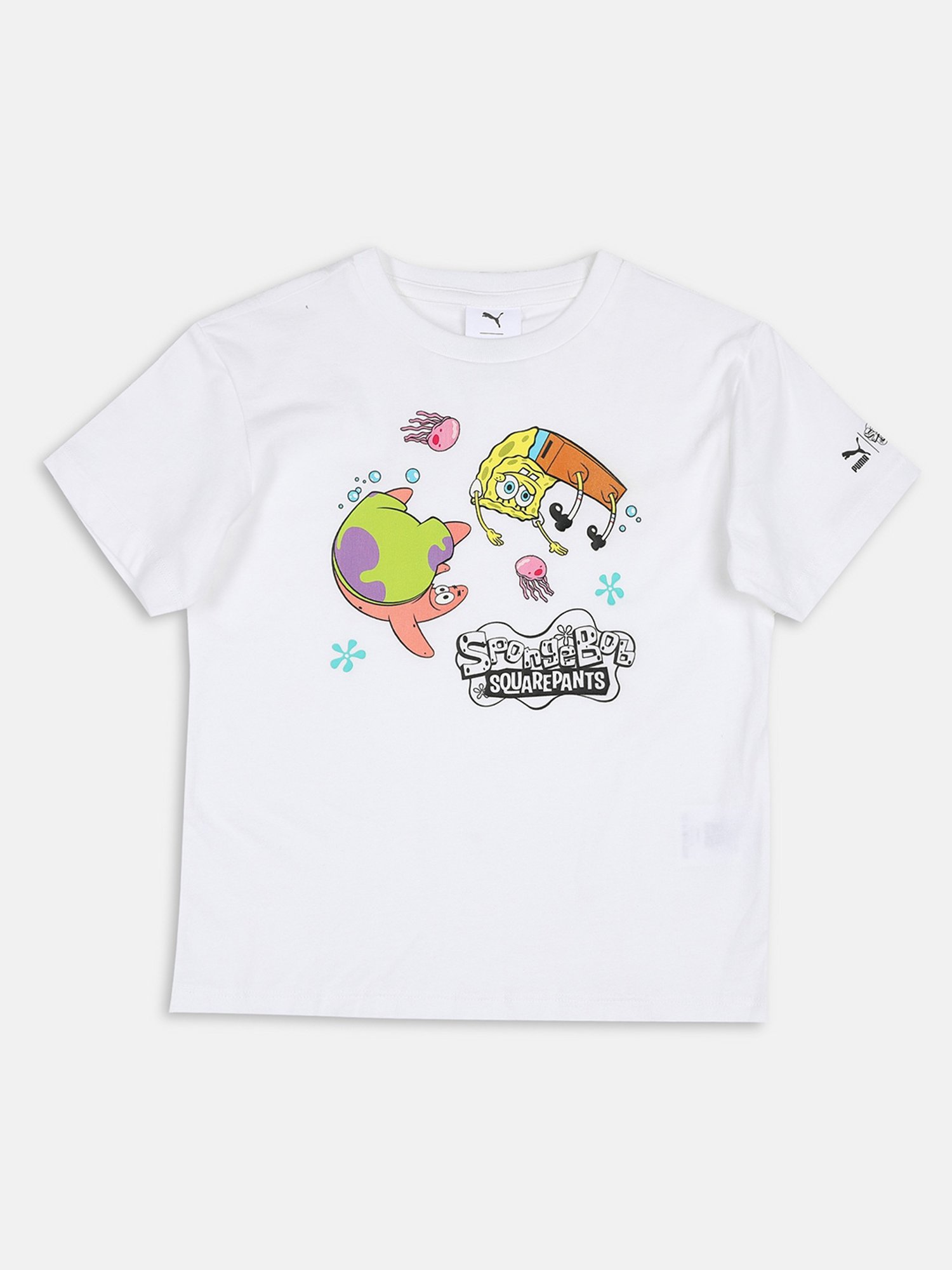 ★★PUMA★★ Puma Spongebob Graphic Short Sleeve T-Shirt Yel PUMA x SPONGEBOB SQUAREPANTS Kids' Graphic Tee | PUMA