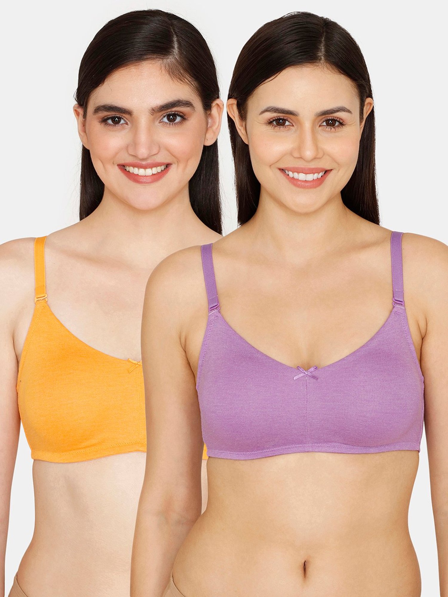 Buy Zivame Orange Lace Half Coverage Wireless Bra for Women's Online @ Tata  CLiQ