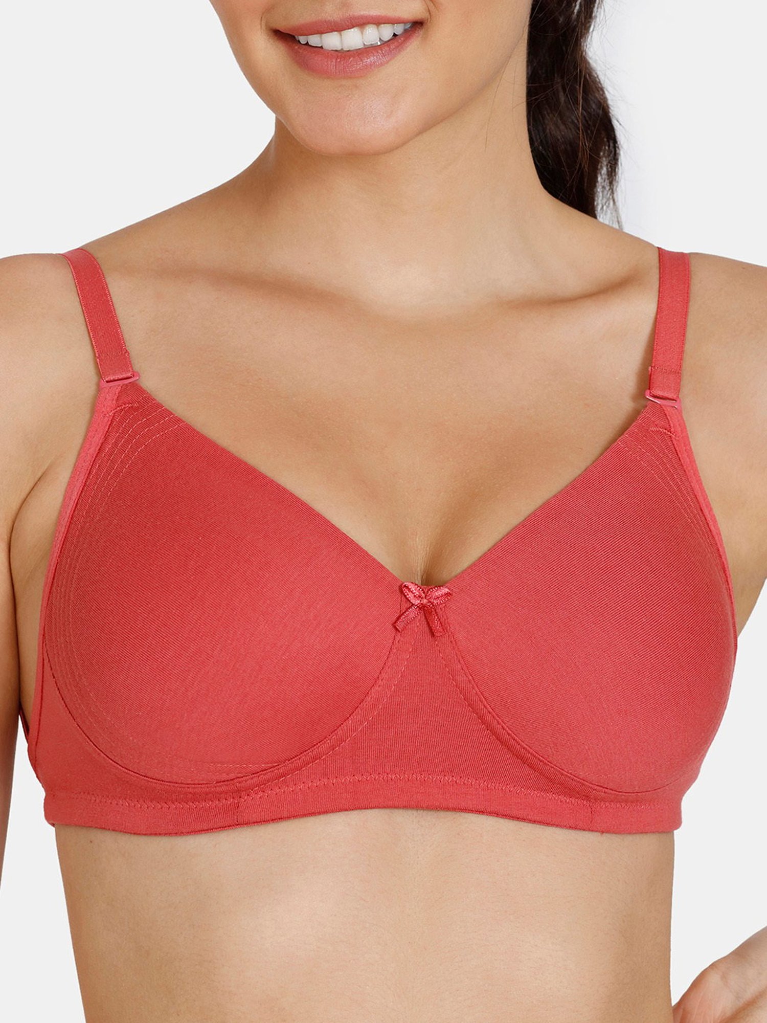 Zivame Rust Cotton Full Coverage Bra