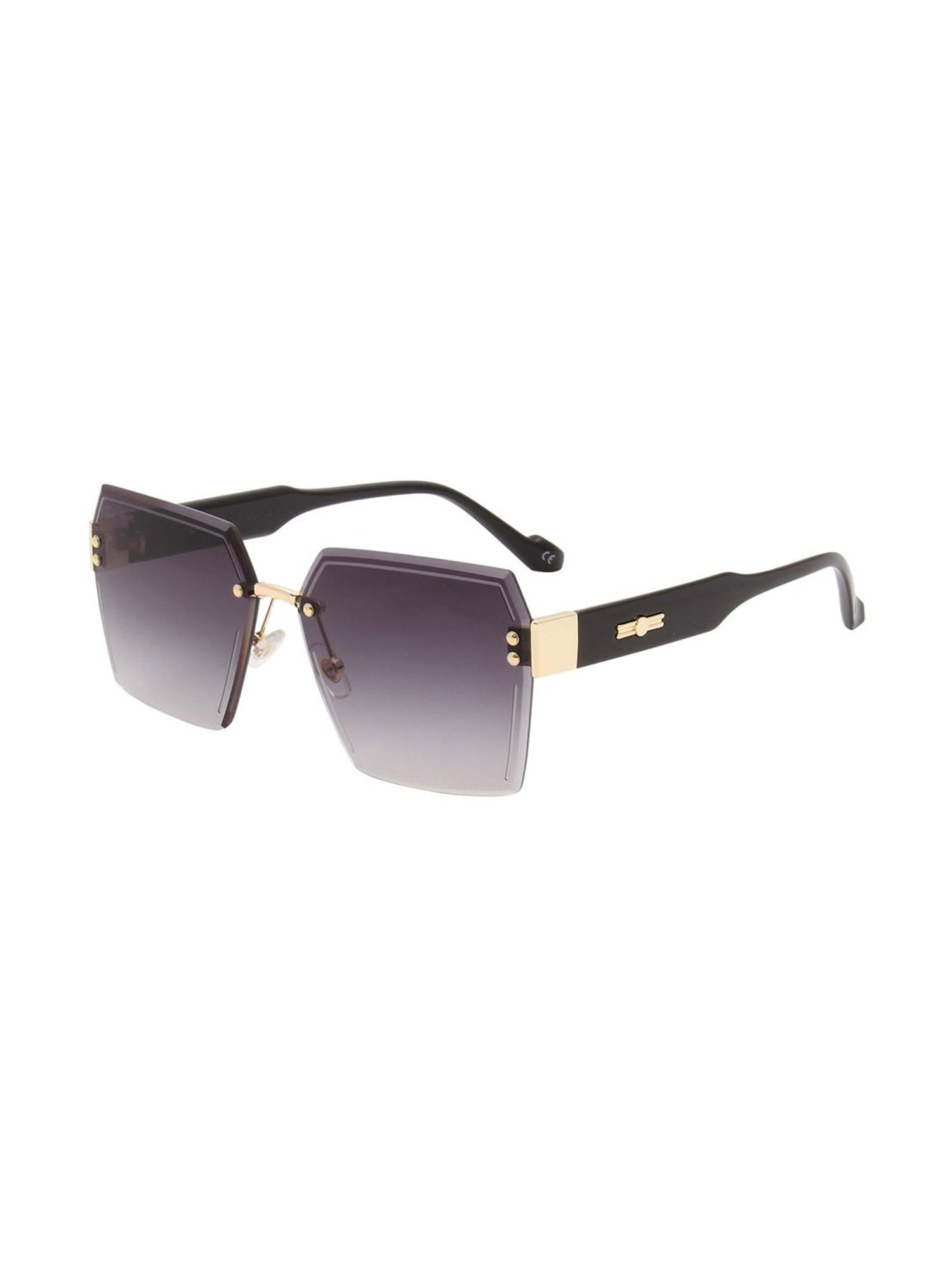 Ted Smith Grey Square UV Protection Unisex Sunglasses