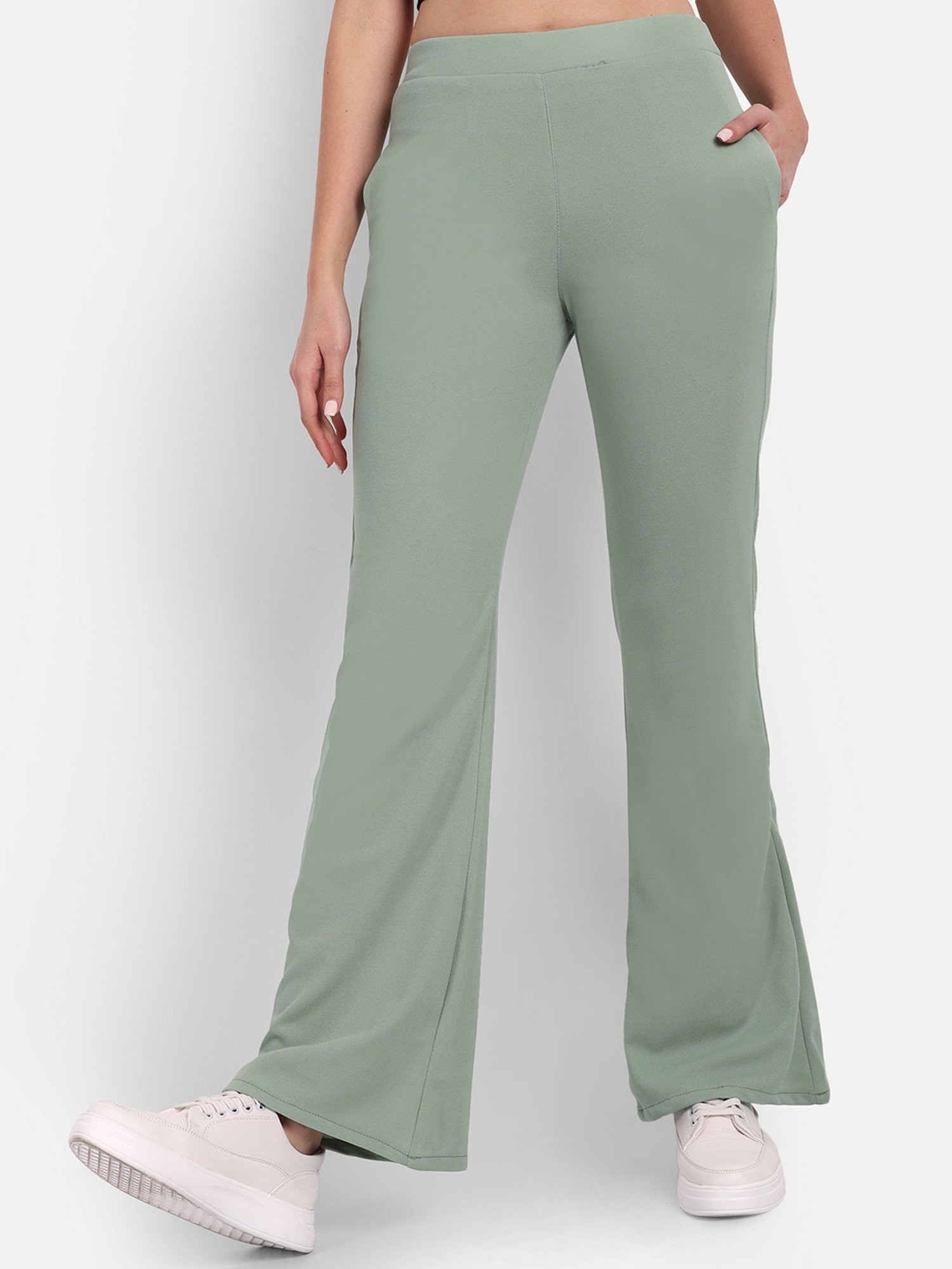 Zuri Pants  Buy Zuri Sea Green Exquisite Lace Work Cotton Pant Online   Nykaa Fashion